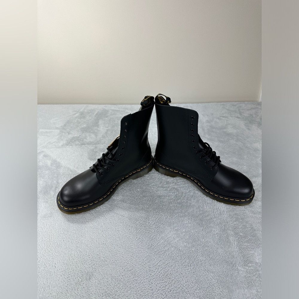 Dr. Martens Dr Martens NWT 1490 Smooth Black Leather Mid Calf Boots 10 Size US 11 / EU 44 - 8 Thumbnail
