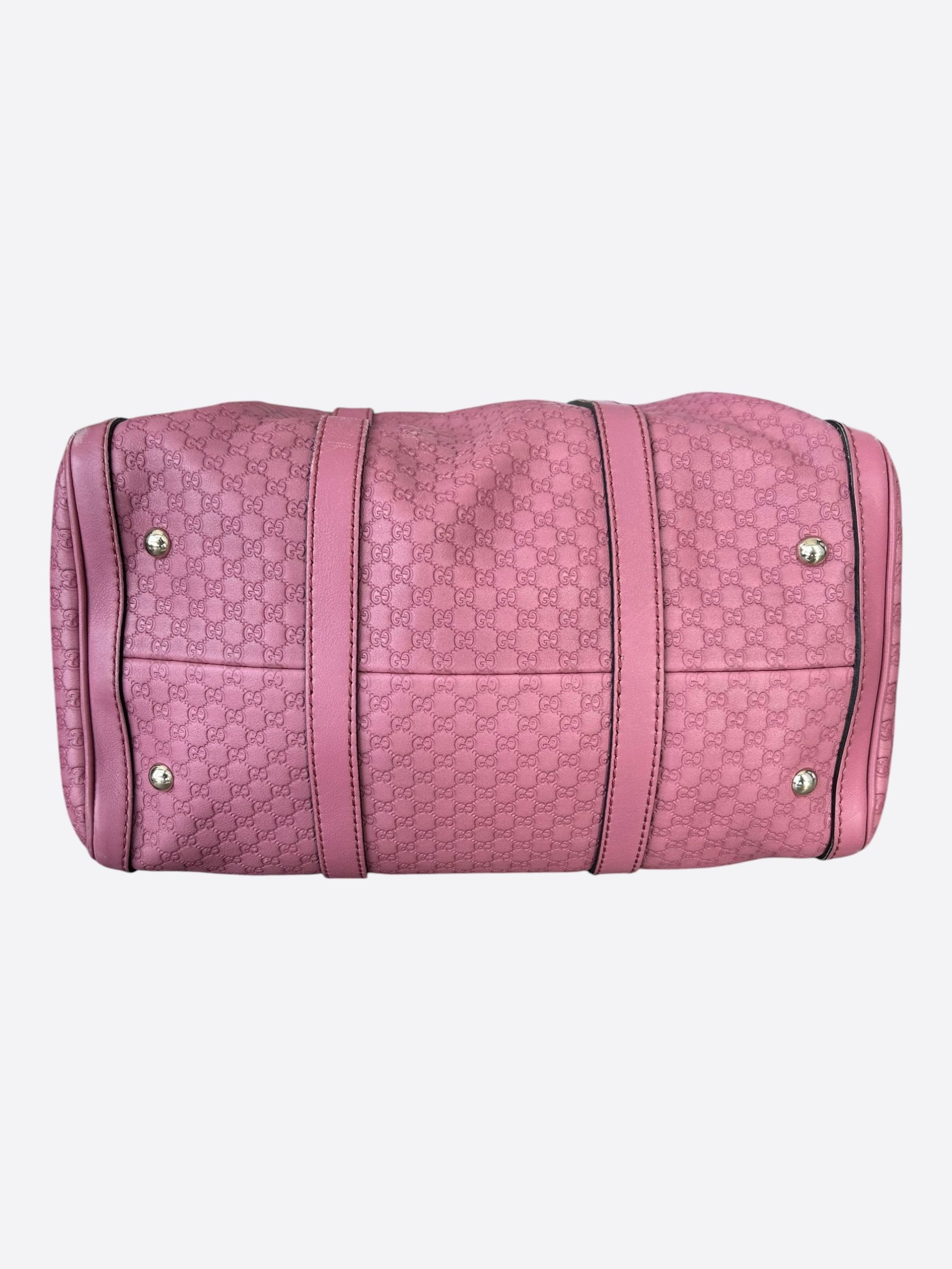 Gucci Gucci Pink Emossed GG Monogram Duffel Bag Size ONE SIZE - 5 Thumbnail