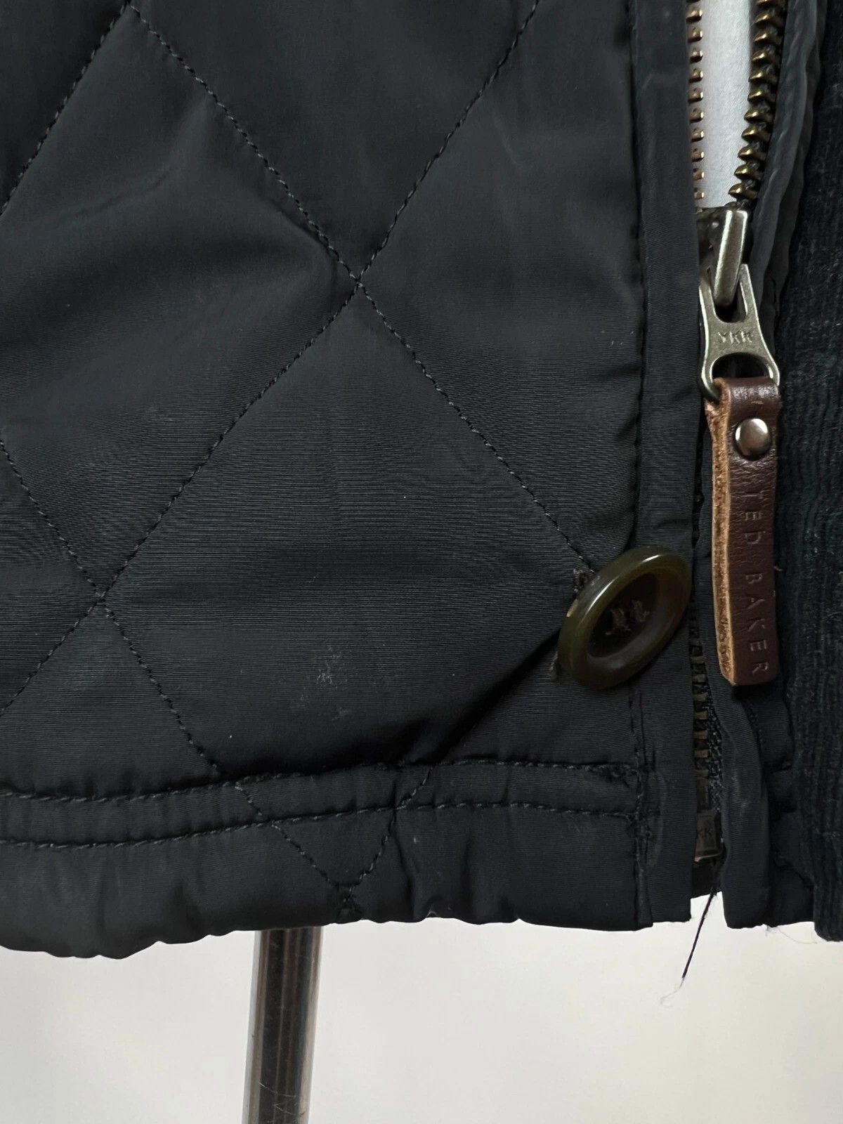 Ted Baker Ted Baker London Men's Black Corduroy Collar Quilted Jacket Size US L / EU 52-54 / 3 - 6 Thumbnail
