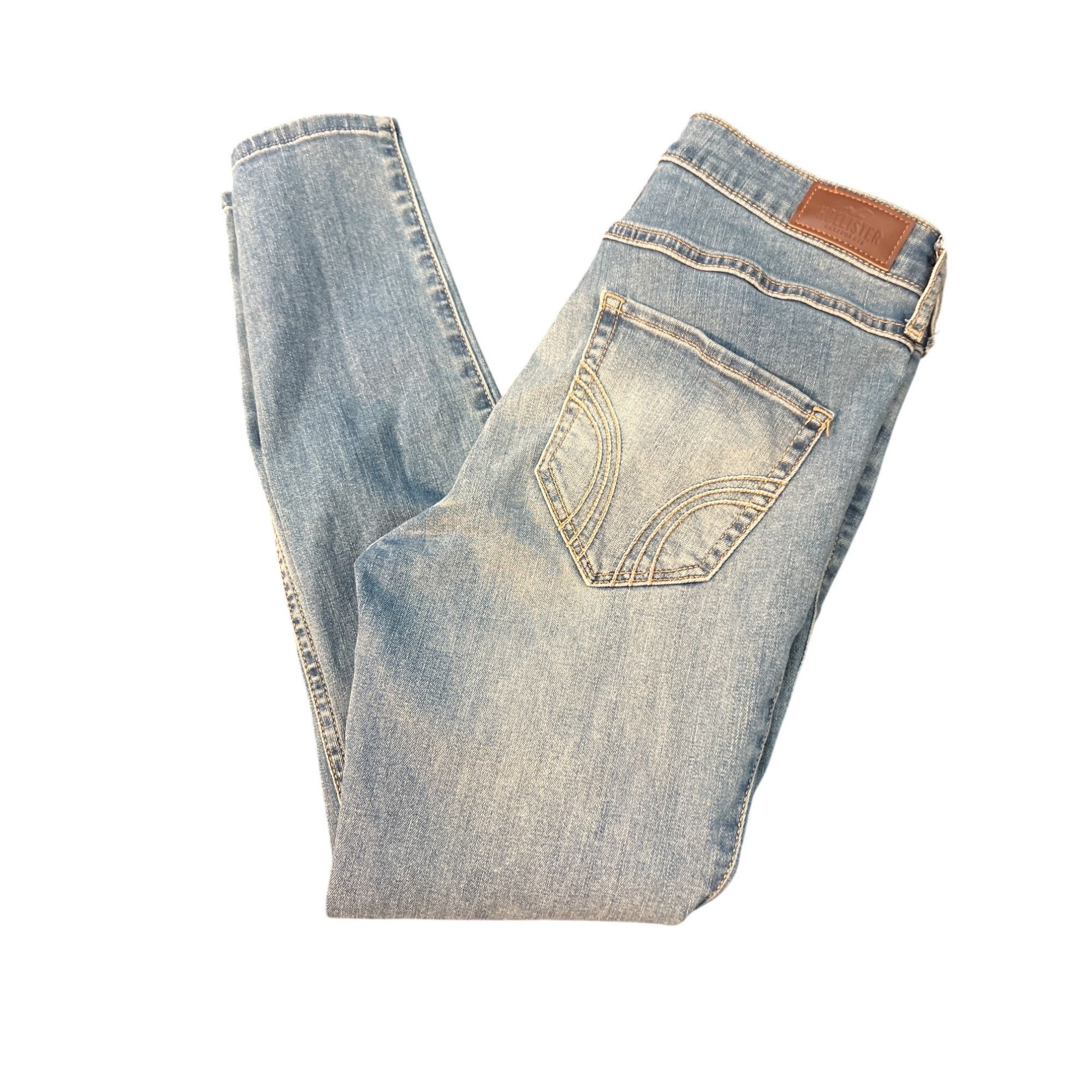Hollister Hollister High Rise Super Skinny Crop Jeans Distressed Light Size 26" / US 2 / IT 38 - 5 Thumbnail