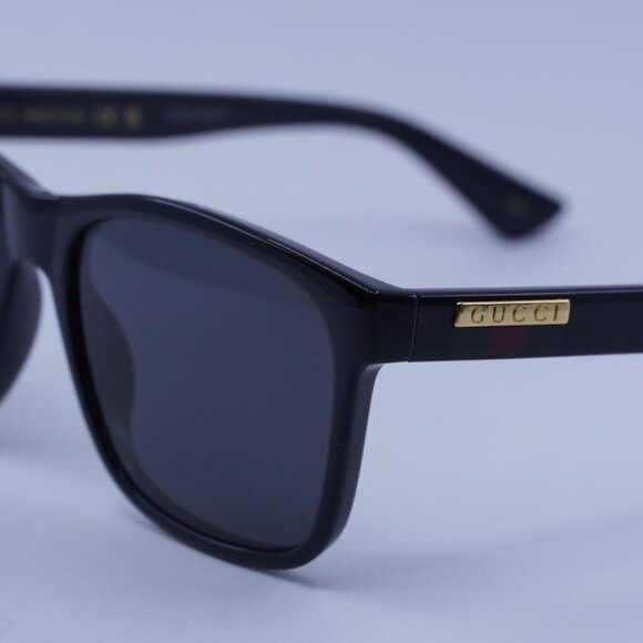 Gucci Gucci GG0746S 001 Sunglasses Black Square Frame, Grey Lenses Size ONE SIZE - 8 Thumbnail