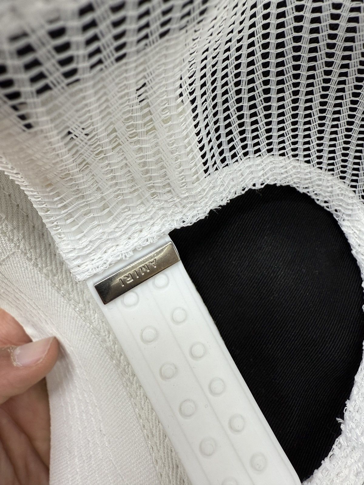 Amiri Amiri White Zig Zag Trucker Hat Size ONE SIZE - 6 Thumbnail
