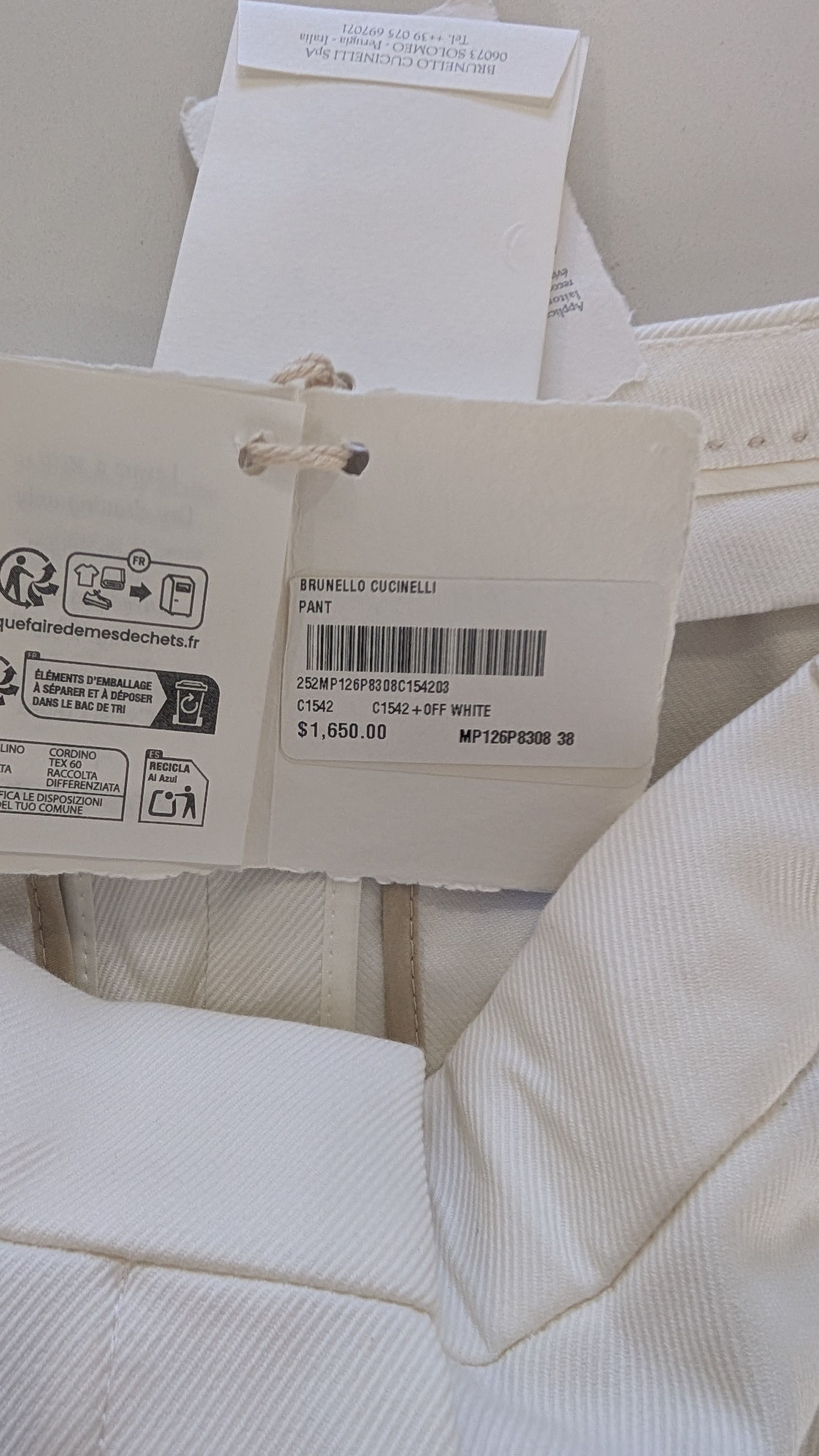 Brunello Cucinelli Brunello Cucinelli Monili Soft Canvas Pleated Tailored Pants Size 26" / US 2 / IT 38 - 5 Thumbnail