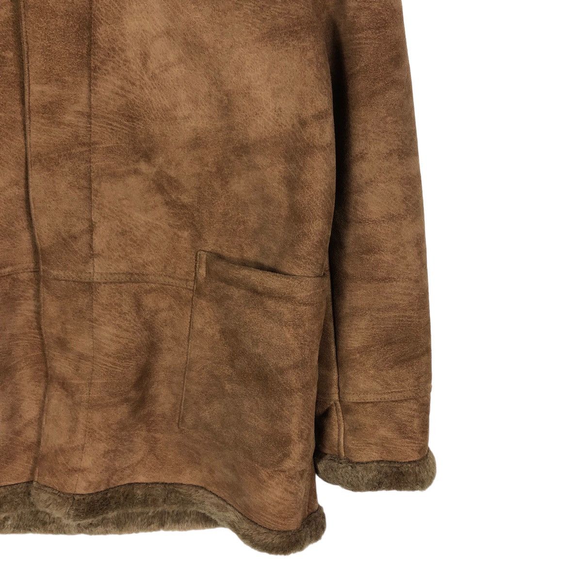 Japanese Brand 🔥90’s Vintage Carter’s Moleskin Leather Mink Fur Hoodie Size US L / EU 52-54 / 3 - 5 Thumbnail