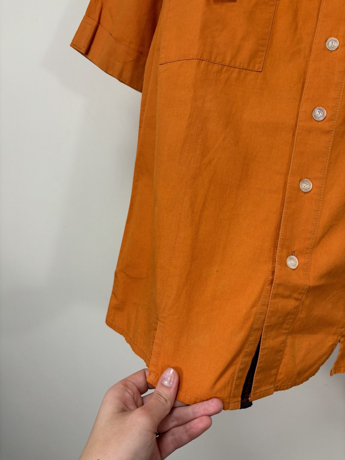 Dolce & Gabbana Vintage Dolce & Gabbana Orange Pocket Short Sleeve Shirt Size US M / EU 48-50 / 2 - 6 Thumbnail