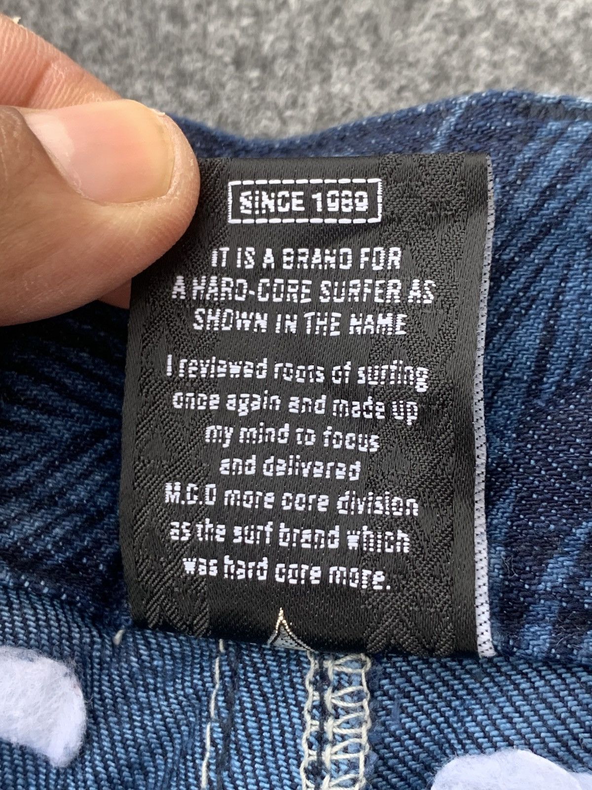 Japanese Brand MCD V.O.D Core Division All Over Floral Print Denim Jeans. Size US 34 / EU 50 - 10 Thumbnail