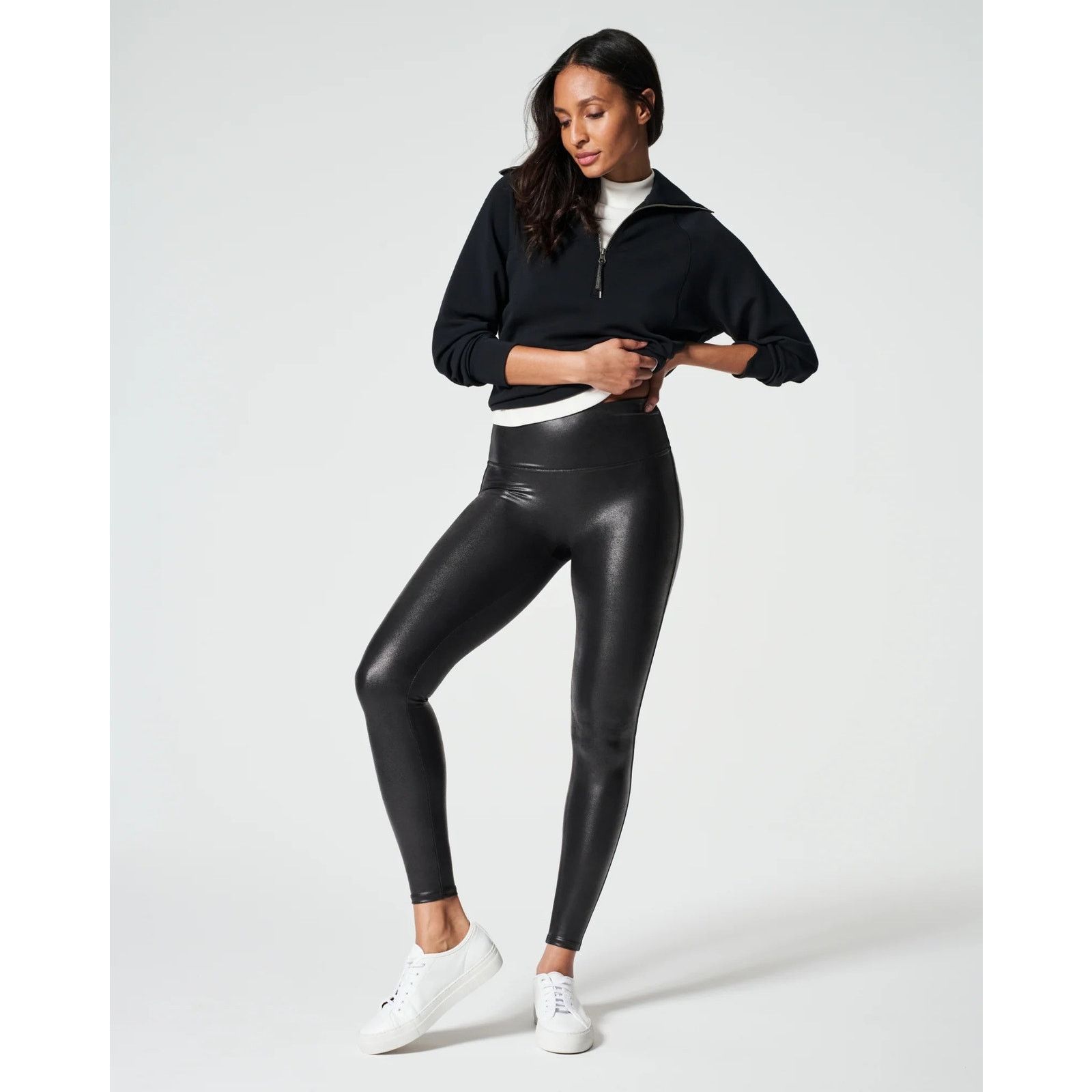 Spanx SPANX SPANXshape Faux Leather Leggings Black Womens Large Size 34" / US 12 / IT 48 - 9 Thumbnail