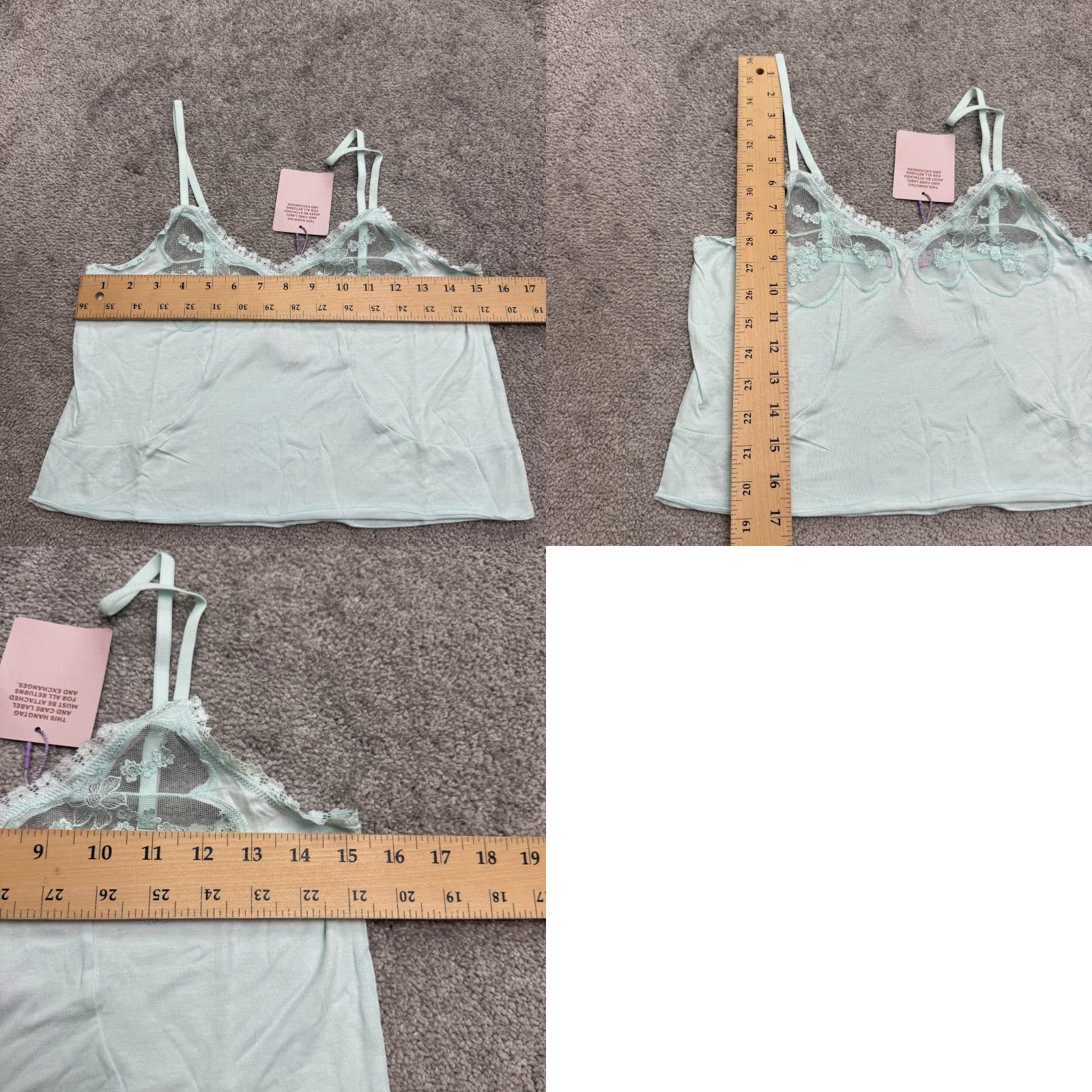 Vintage Savage Fenty By Rihanna Sleepwear Lace Camisole A Peek Behind Small Blue NWT New Size ONE SIZE - 9 Thumbnail