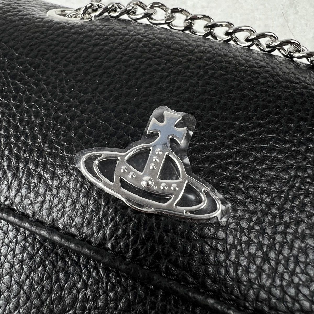Vivienne Westwood Vivienne Westwood Re-Vegan Grain Small Purse With Chain Size ONE SIZE - 8 Thumbnail