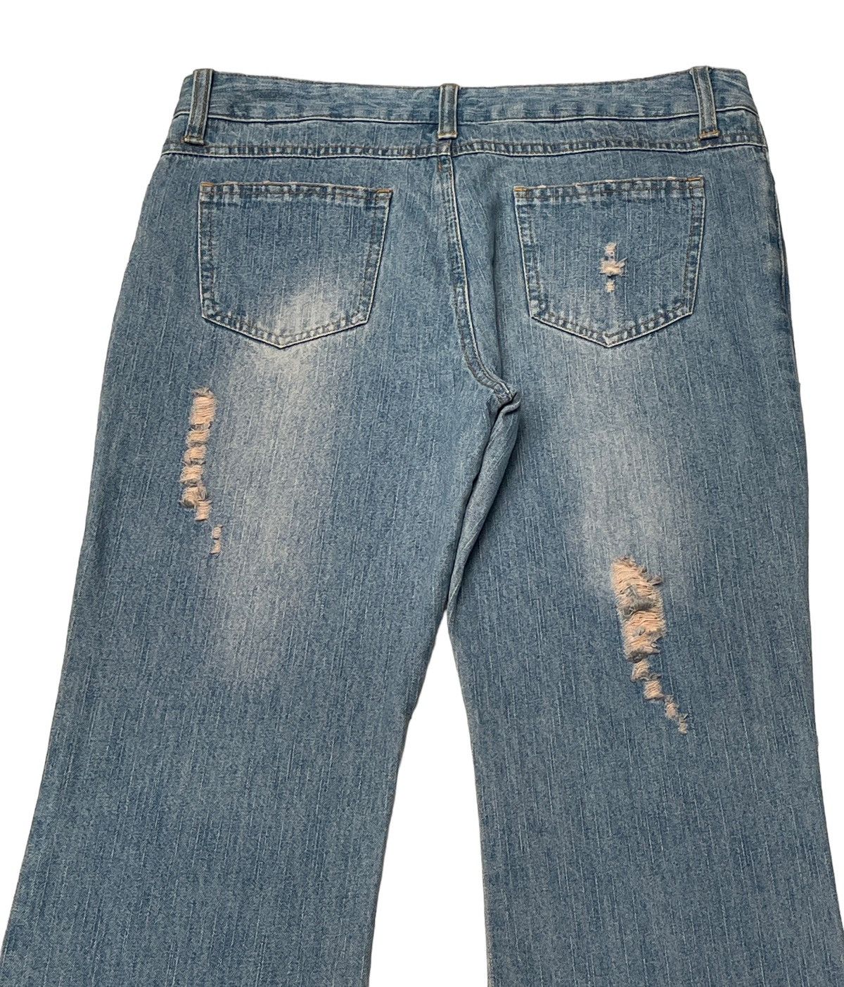 Japanese Brand × Vintage Vintage Japanese Brand Jouer Aux Echecs Flared Jeans 1990s Size US 30 / EU 46 - 7 Thumbnail