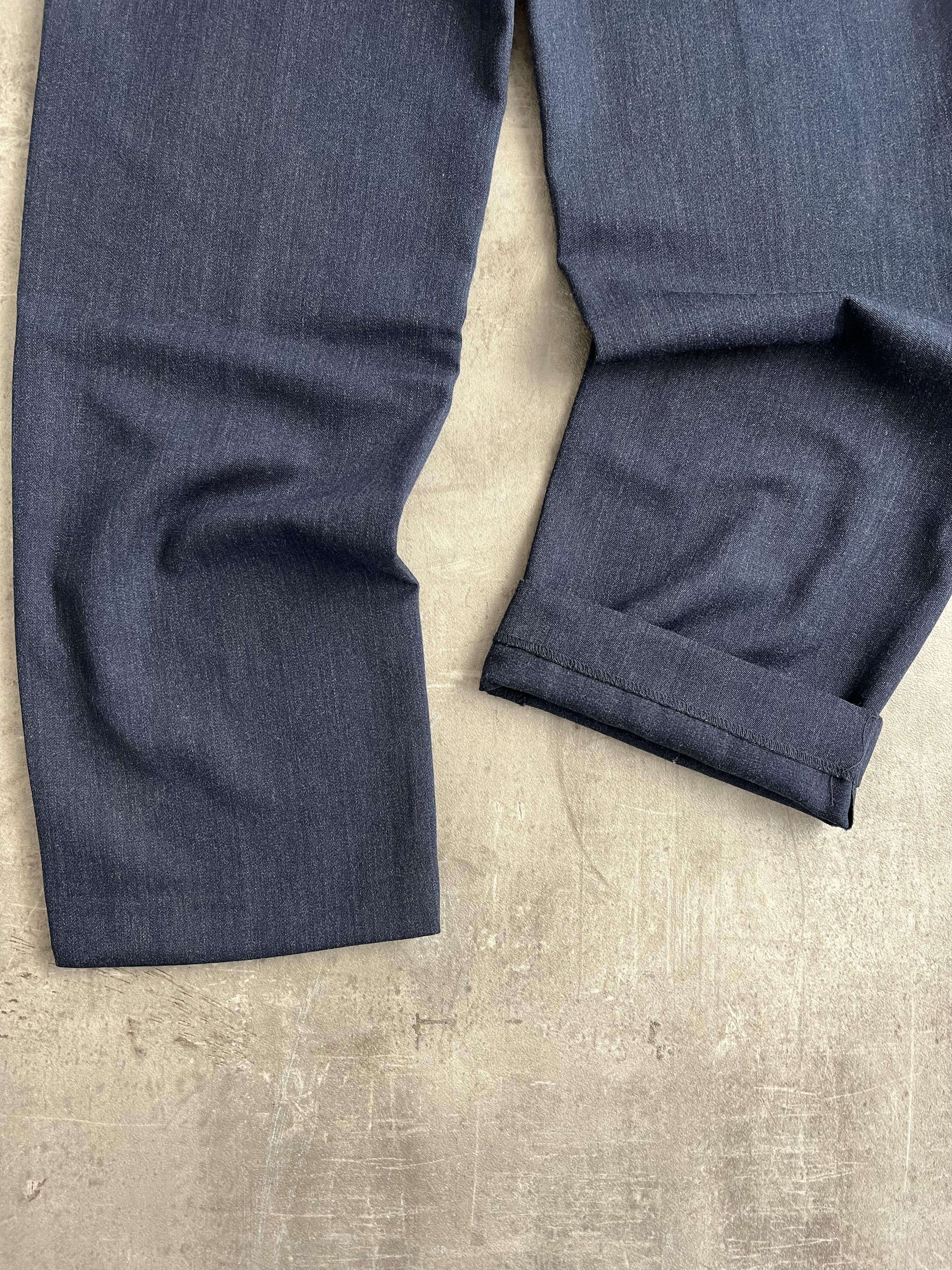 Vintage BRITISH AIR FORCE WOOL TAILOR PANTS BLUE Size US 33 - 9 Thumbnail