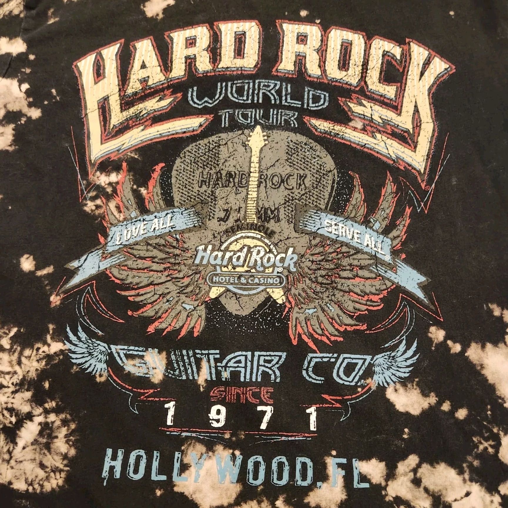 Hard Rock Cafe Hard Rock Guitar Co T Shirt World Tour Seminole Tie Dye Size L Size US L / EU 52-54 / 3 - 2 Thumbnail