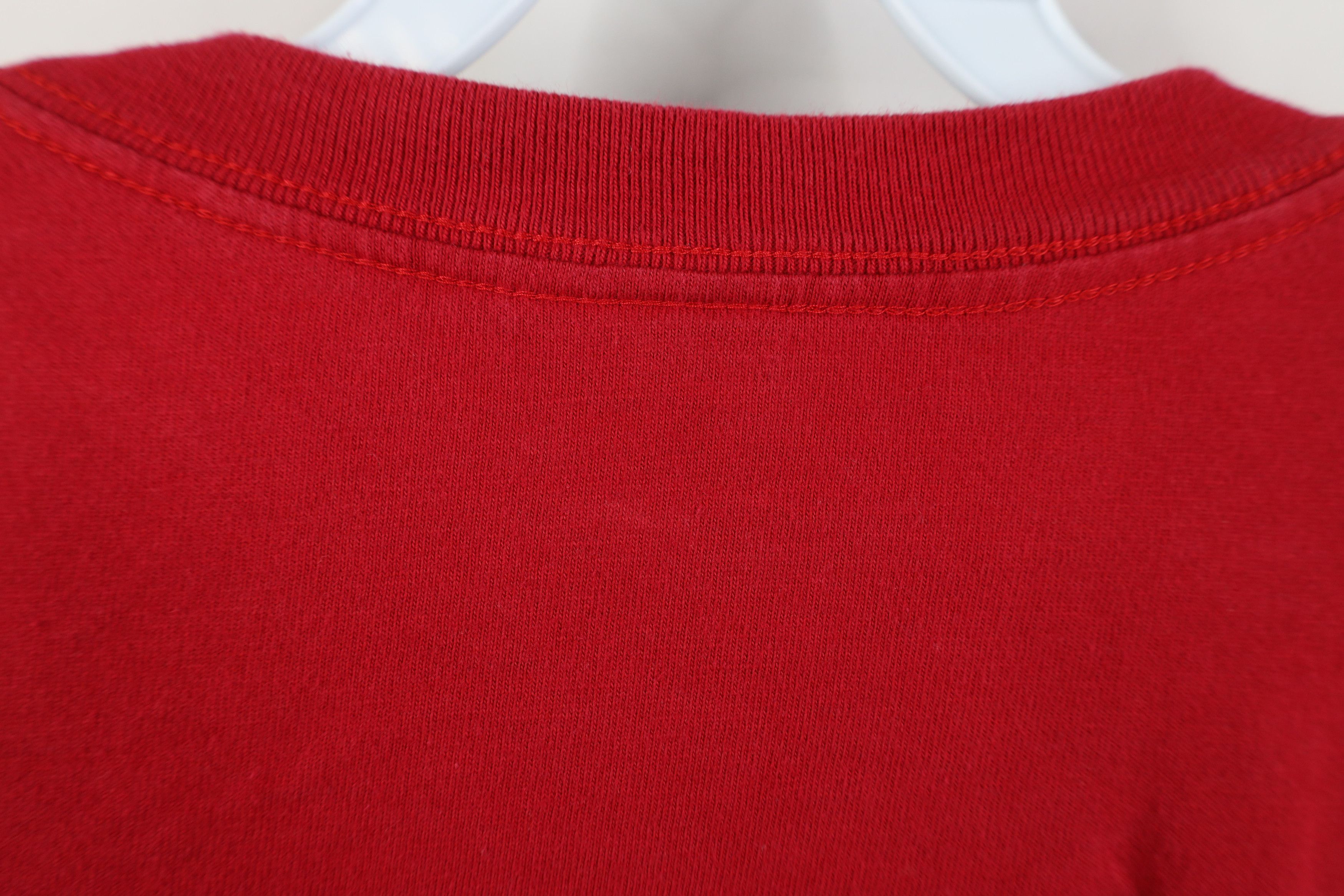 Vintage Vintage 90s Streetwear Blank Heavyweight Cotton T-Shirt Red Size US XXL / EU 58 / 5 - 11 Thumbnail
