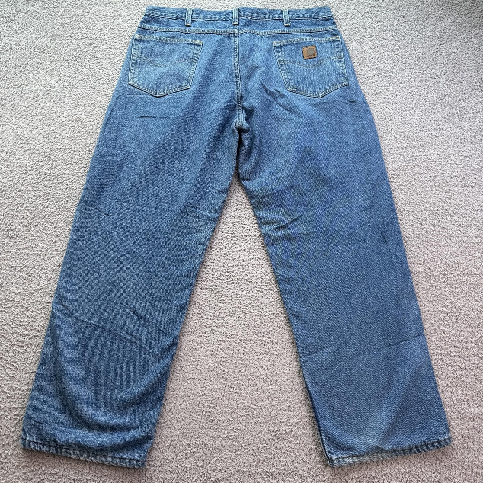 Carhartt Carhartt B15 DST Relaxed Fit Flannel Lined Denim Jeans 38x30 Size US 38 / EU 54 - 2 Thumbnail