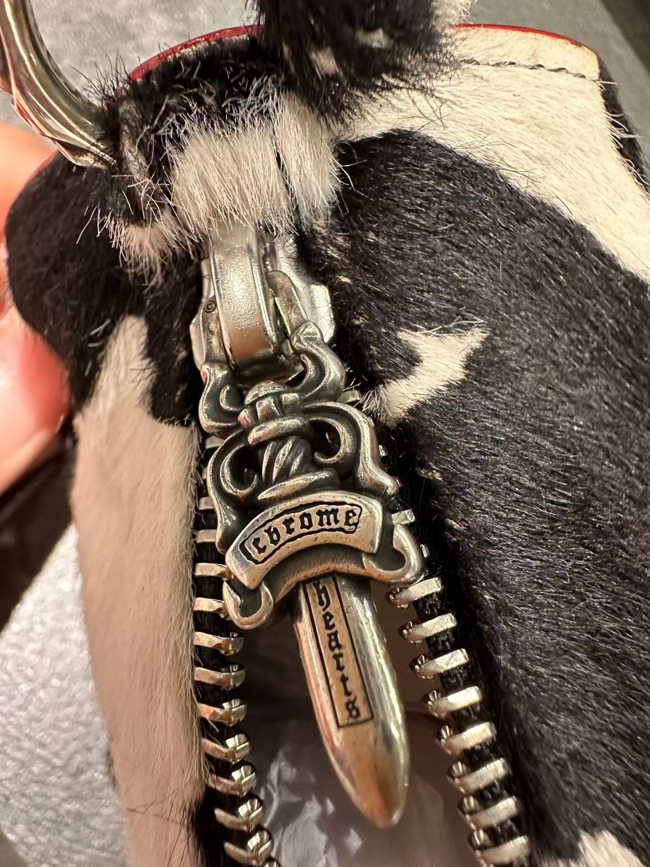 Chrome Hearts Chrome Hearts Pony Hair Cow Stripe Grinds Mini Handbag Size ONE SIZE - 5 Thumbnail