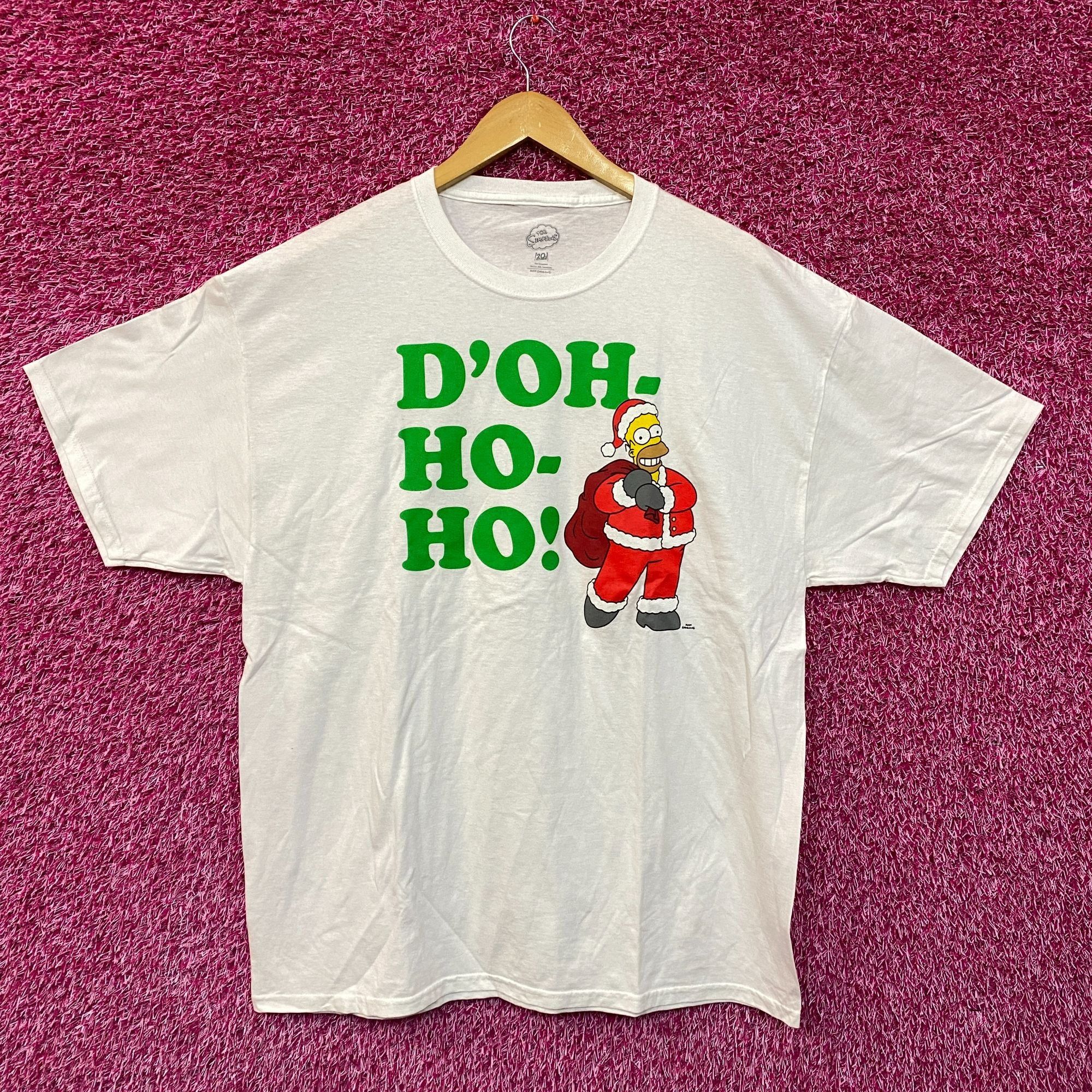 The Simpsons The Simpsons doh Ho Ho Christmas White Tshirt size Extra Lar Size US XL / EU 56 / 4 - 1 Thumbnail