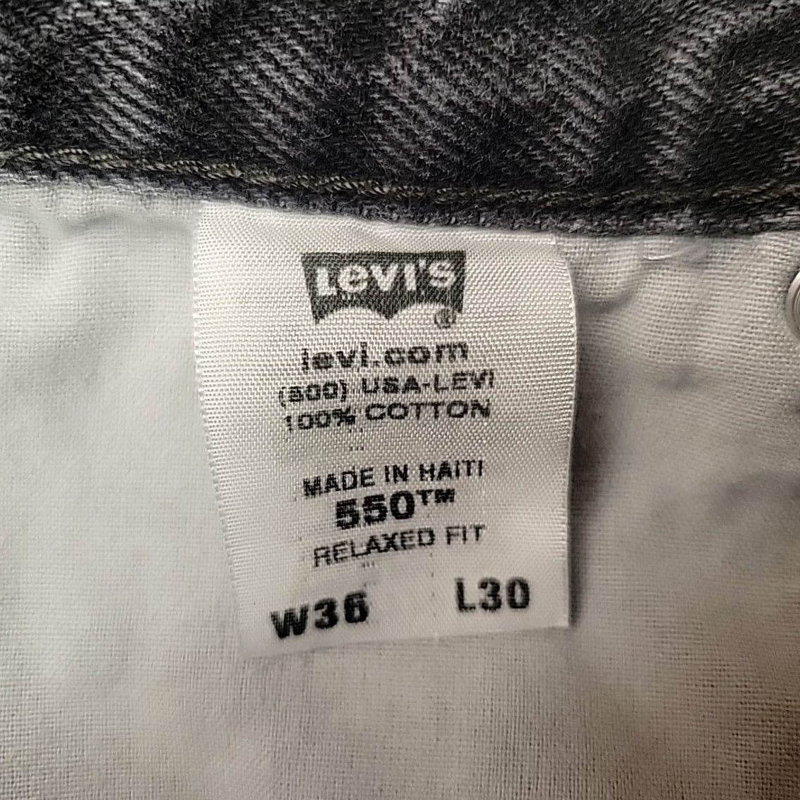 Denime VINTAGE Levis Jeans Mens 36x30 Black 550 Denim Relaxed Fit Y2k Comfort Pants Size US 36 / EU 52 - 4 Thumbnail