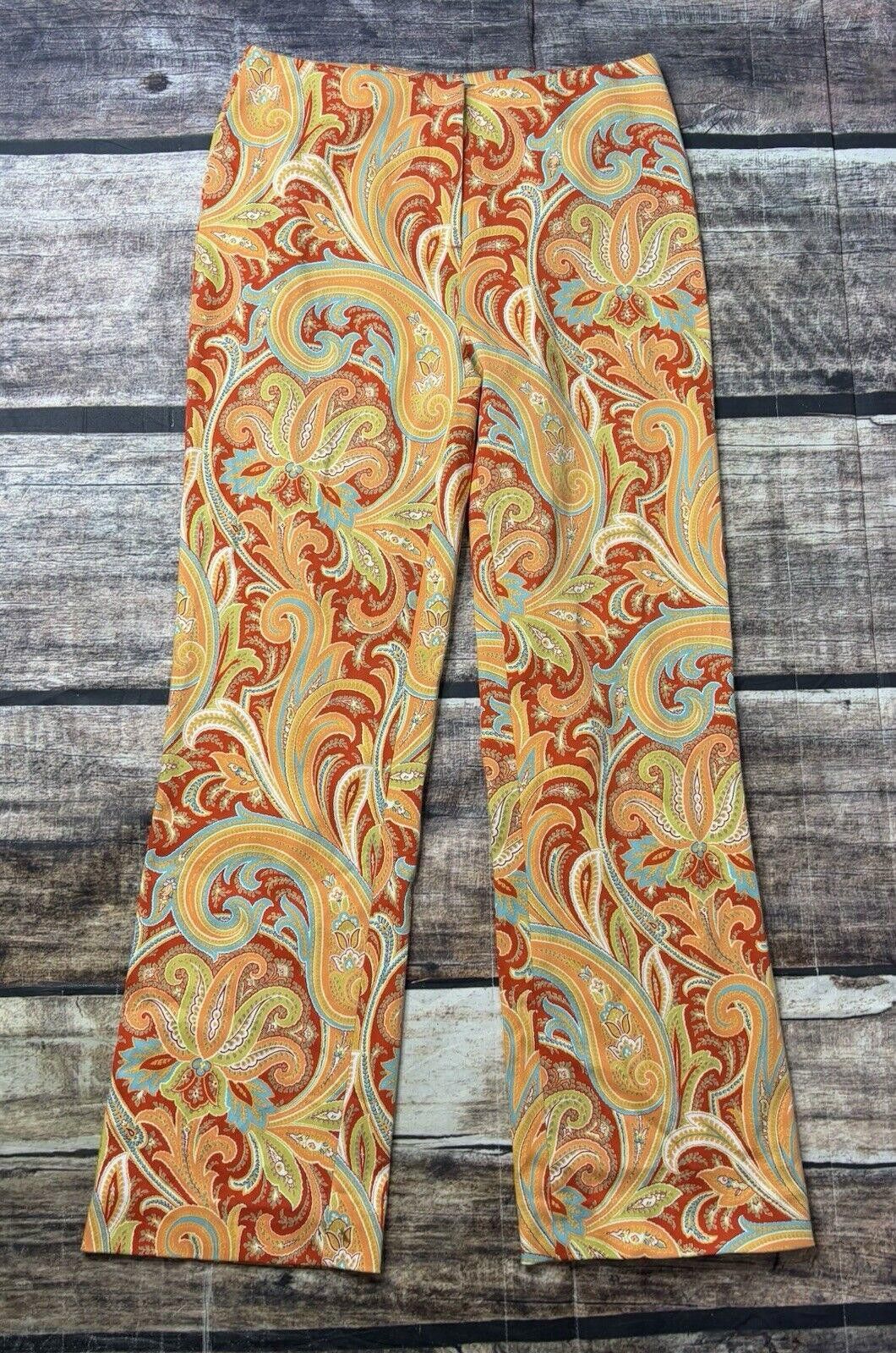 Saks Fifth Avenue VTG Saks Fifth Avenue Pants Women's Size 2 Cotton Paisley Size 26" / US 2 / IT 38 - 2 Thumbnail