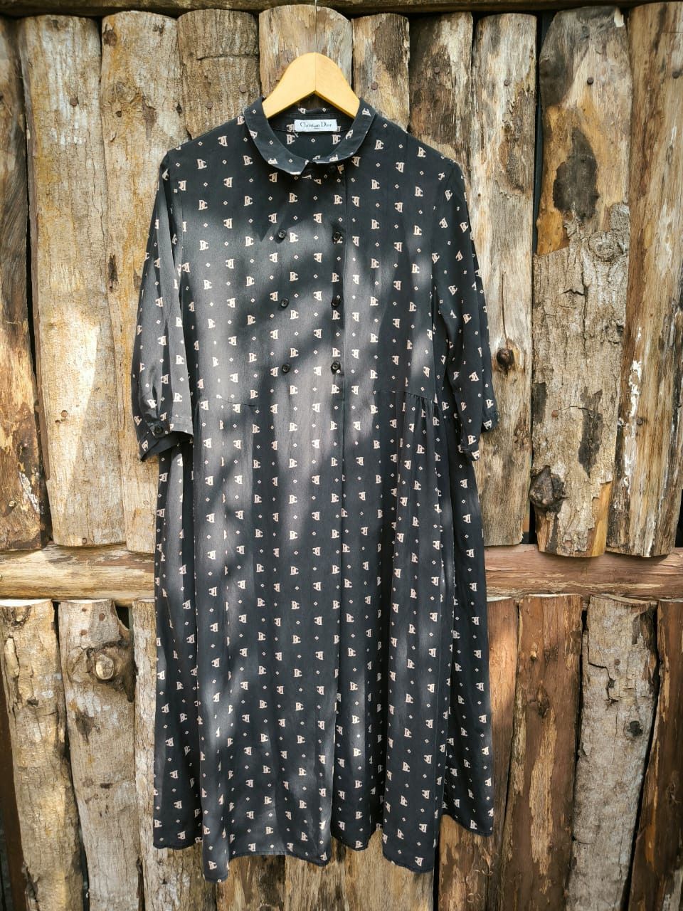 Christian Dior Monsieur × Vintage Monogram Maxi Dress Silk Christian Dior Size M / US 6-8 / IT 42-44 - 5 Thumbnail