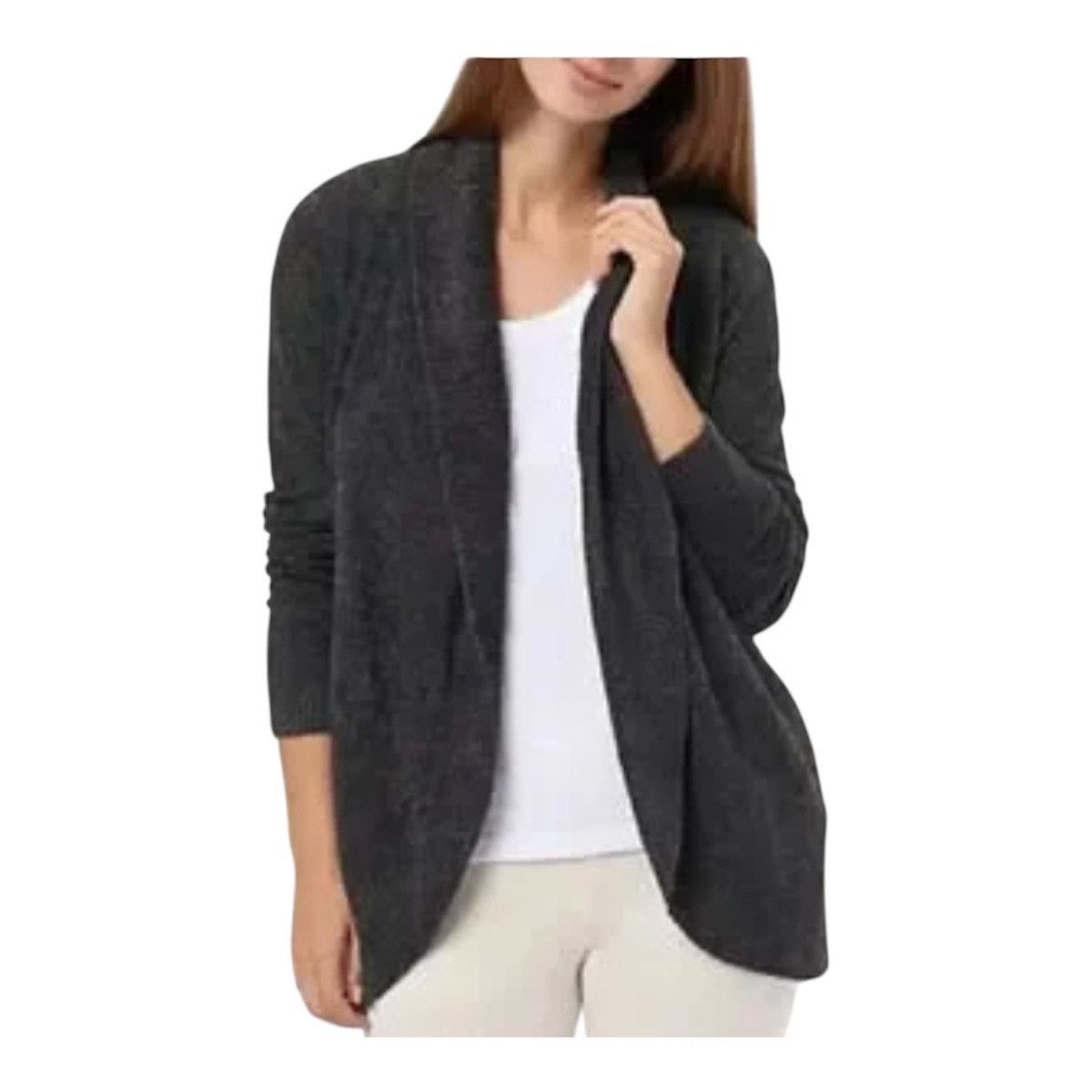 Other Barefoot Dreams Circle Cardigan Women Small Black NWOT Size S / US 4 / IT 40 - 1 Thumbnail