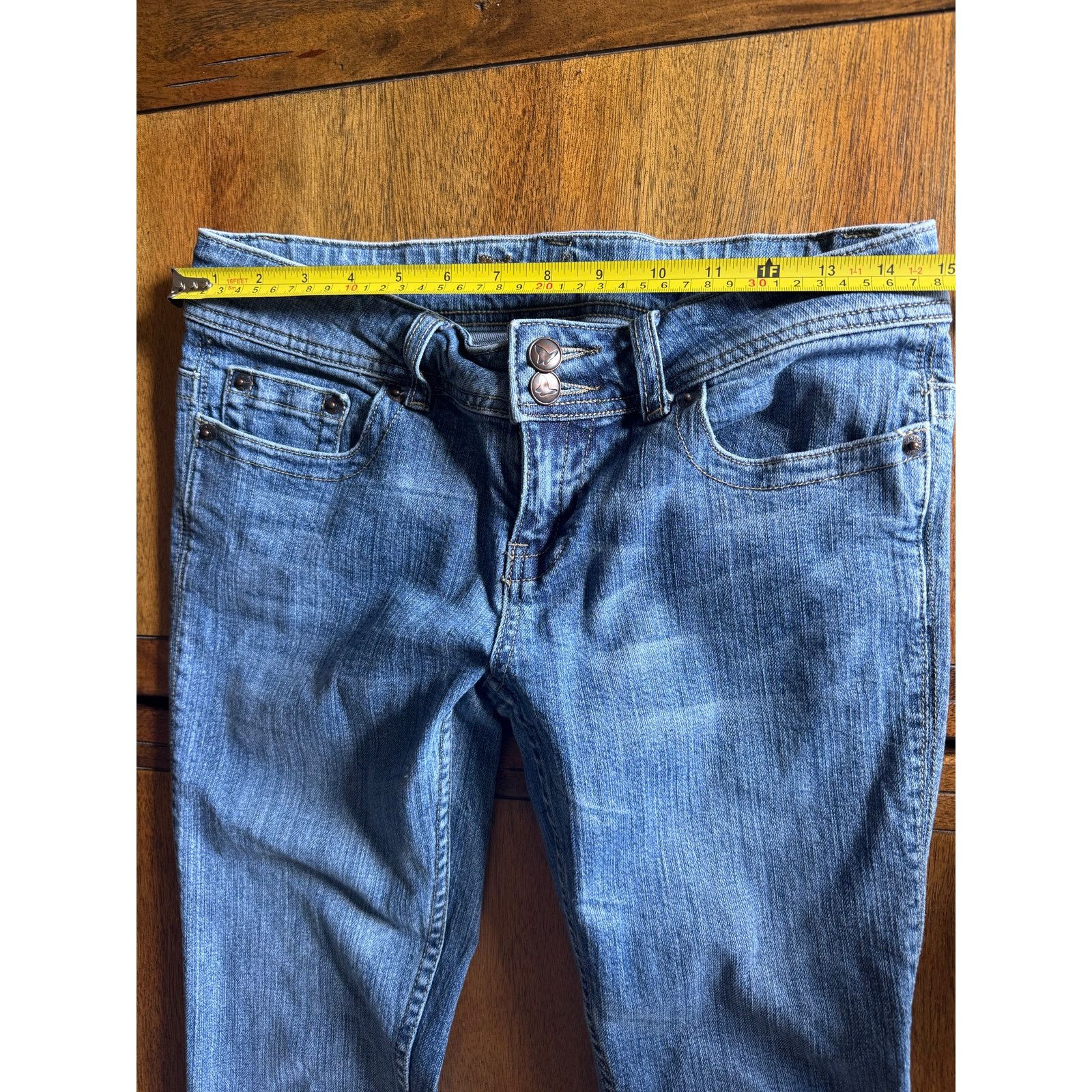 Other Vintage Y2K Wet Seal Low Rise Flare Jeans Size 5 Short Size 27" / US 4 / IT 40 - 5 Thumbnail