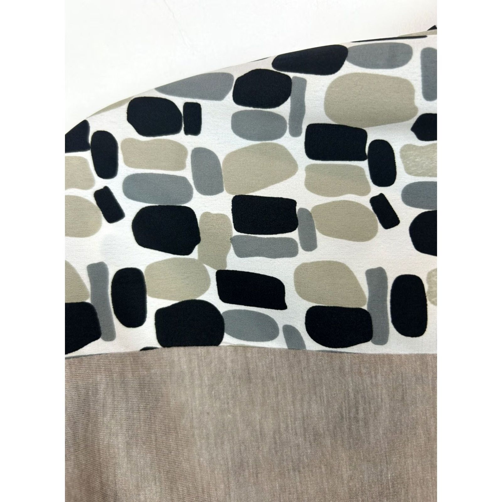 Vintage Echo Scarf Rectangle Beige Geometric Print 70" x 16" Unique Womens Size ONE SIZE - 7 Thumbnail