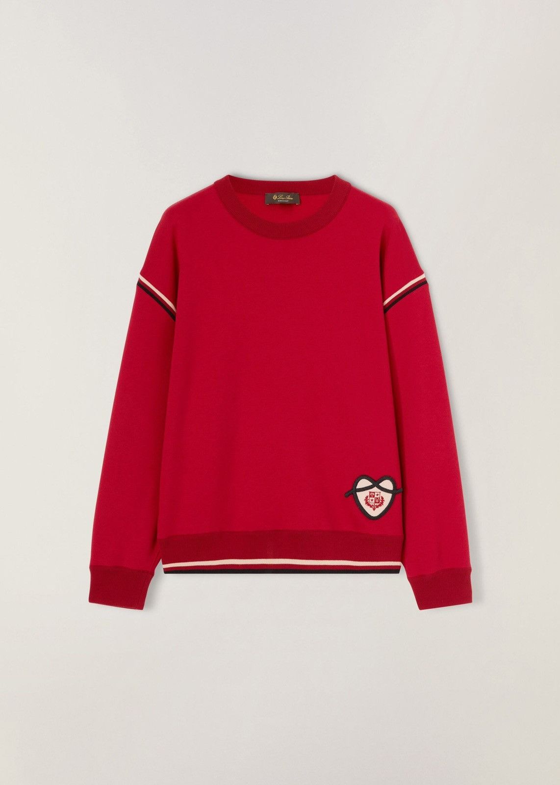 image of Loro Piana O1Loc1C0224 Crewneck Sweater In Red, Women's (Size Large)