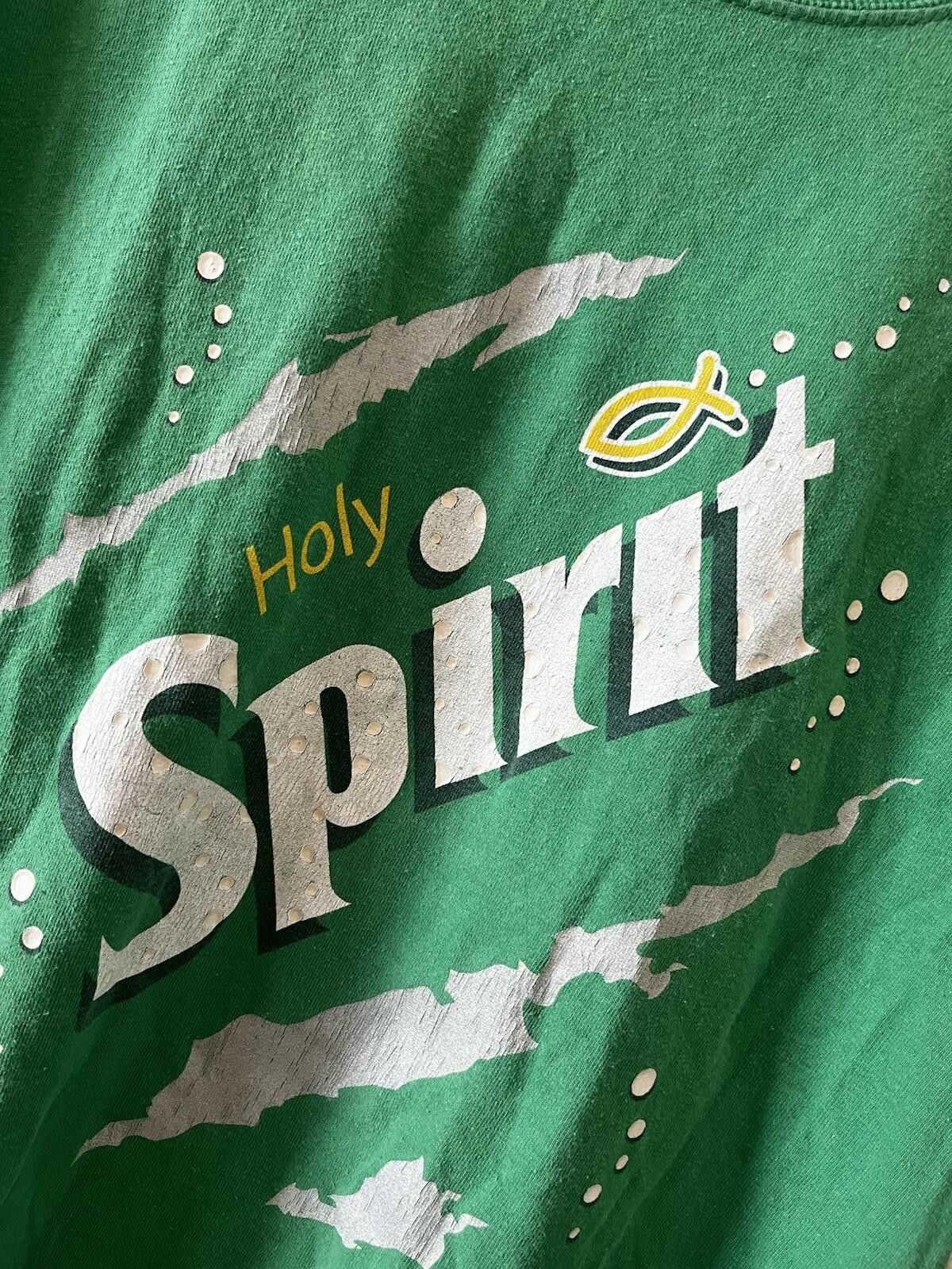 Alstyle Vintage Jerzees Holy Spirit Sprite Parody T-Shirt Green M Size US L / EU 52-54 / 3 - 2 Thumbnail