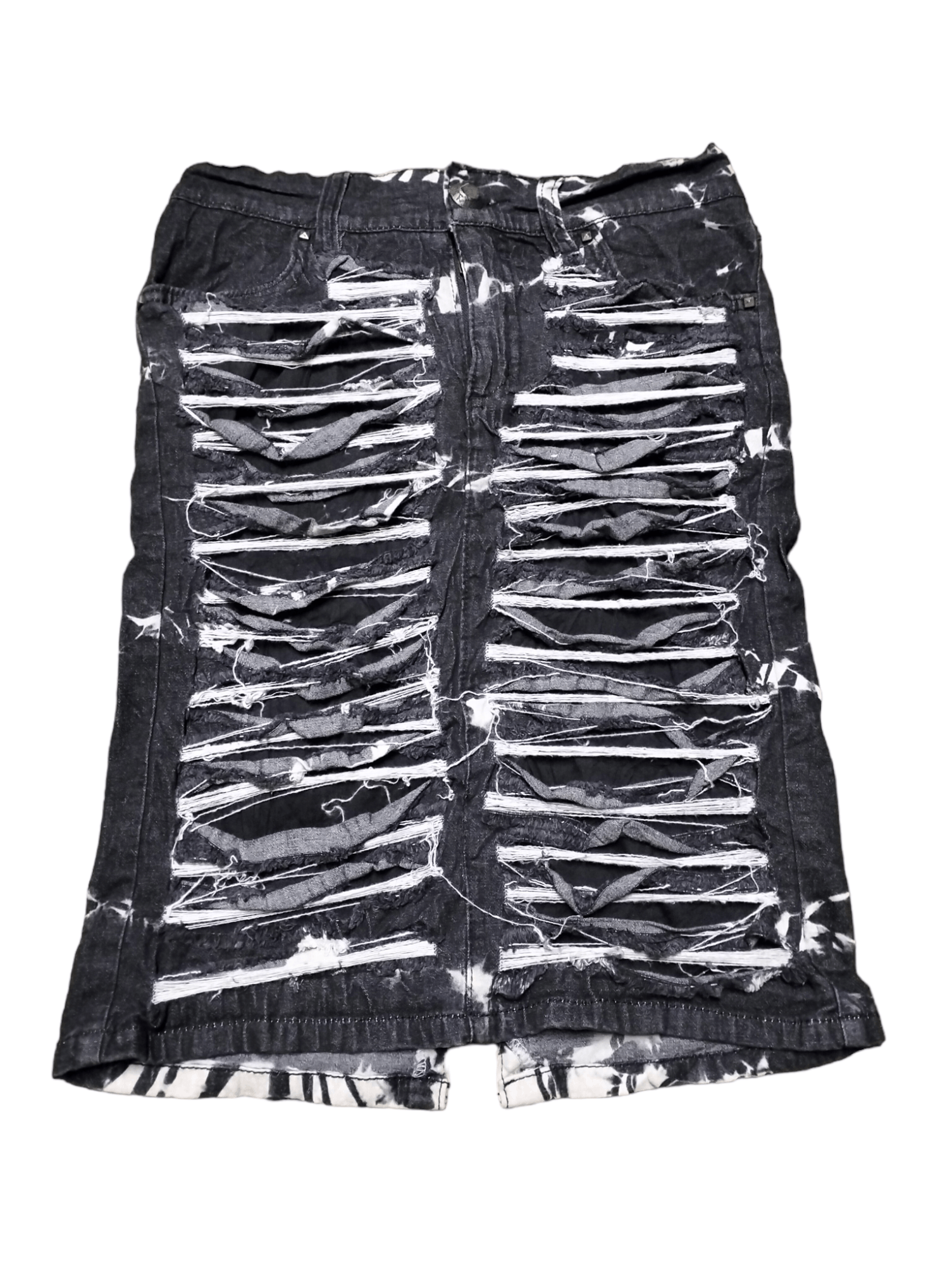 If Six Was Nine Japanese Brand Heaven and earth Distressed Design Skirt Size 28" / US 6 / IT 42 - 1 Thumbnail