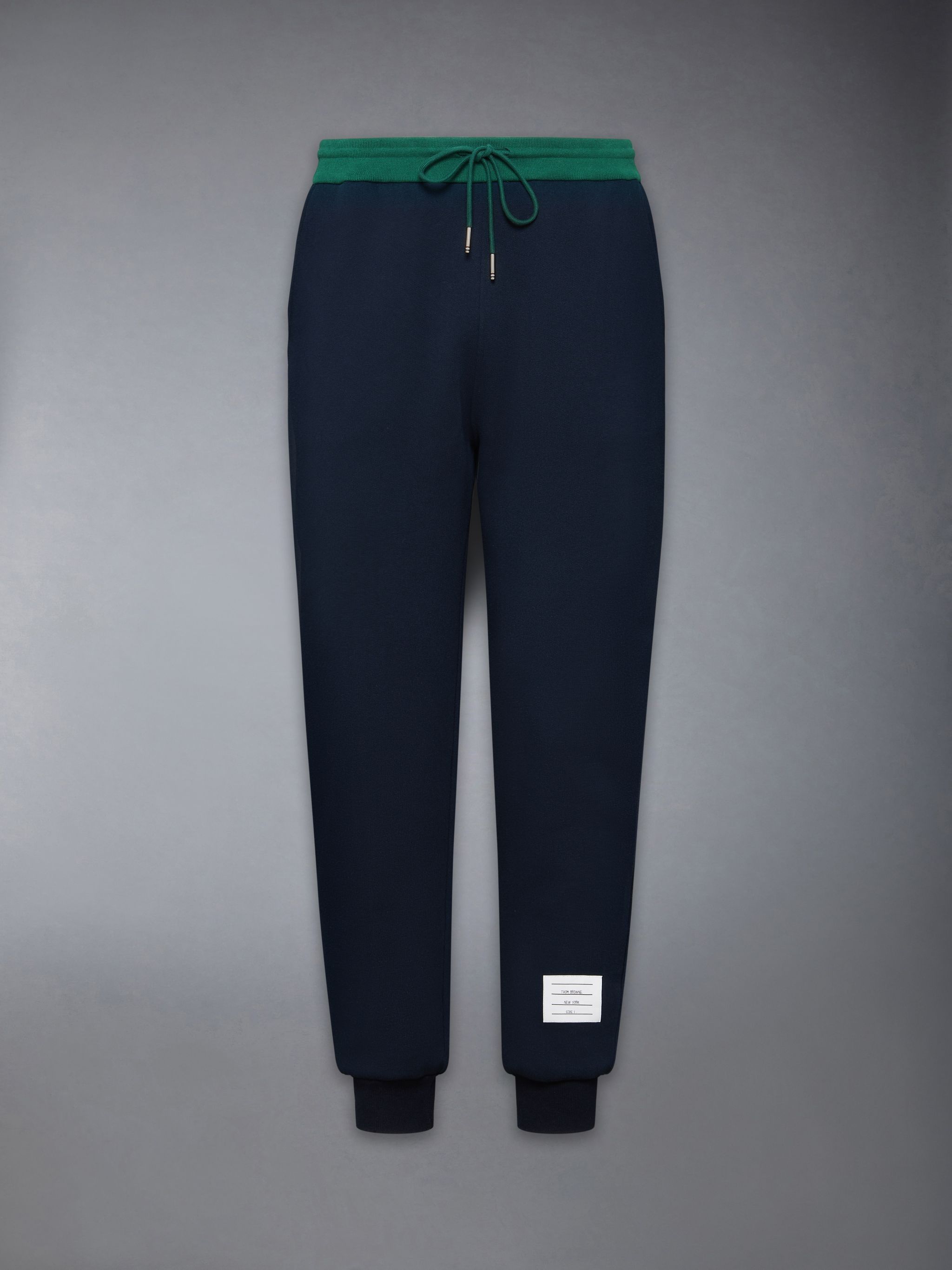 Thom Browne o1h1sh10525 Color Blocked Sweatpants in Navy Blue Size US 36 / EU 52 - 1 Thumbnail
