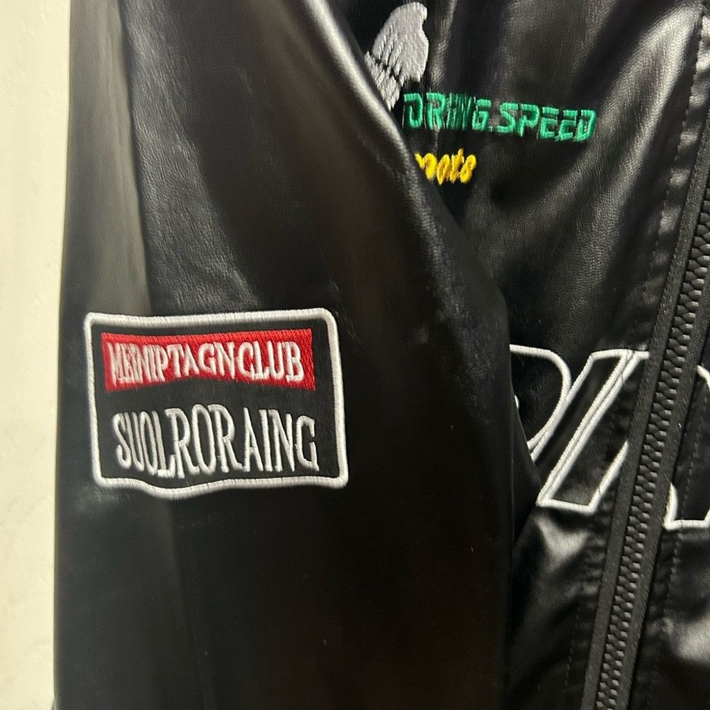 The Unbranded Brand Leather Black Racing Style Men's Jacket Size US M / EU 48-50 / 2 - 4 Thumbnail