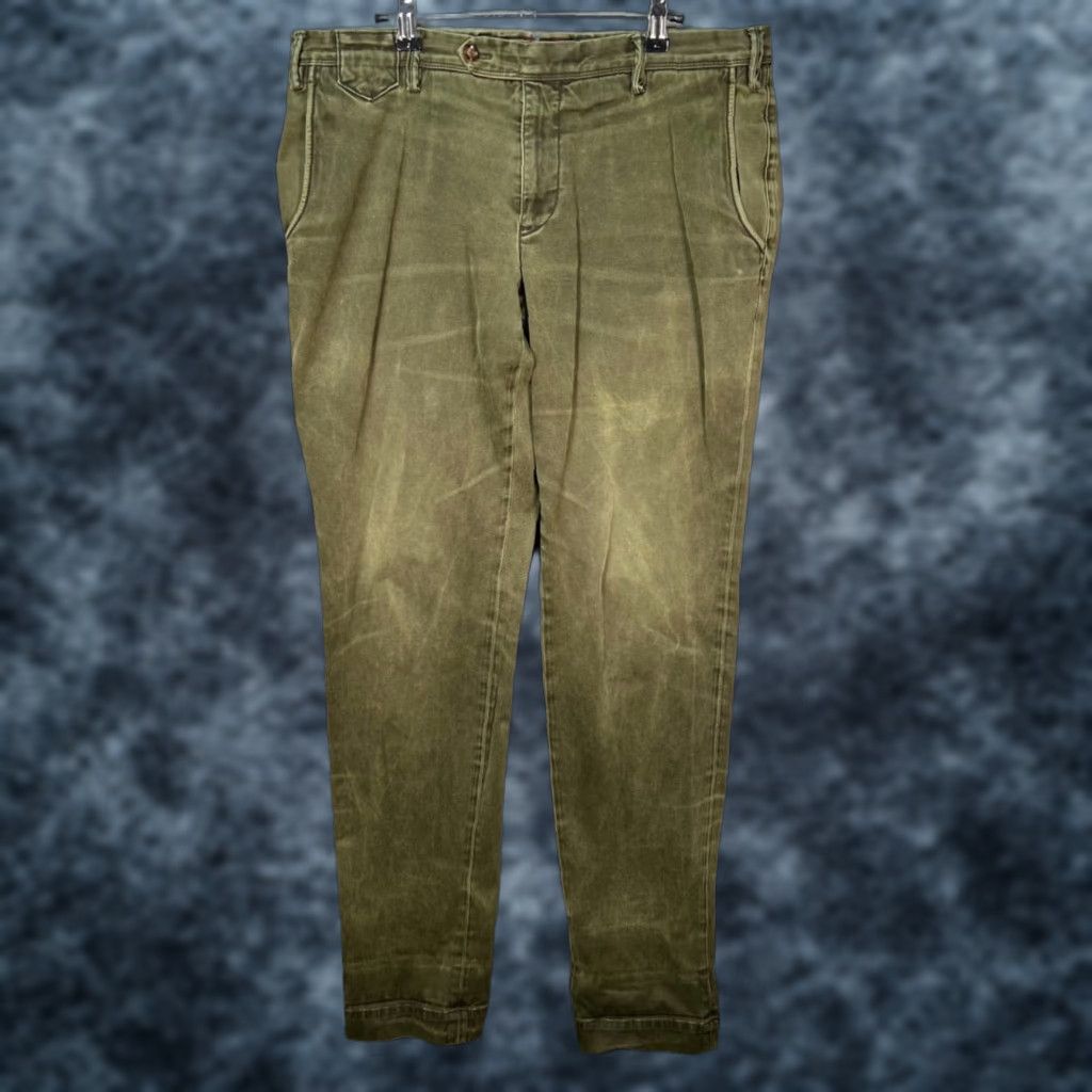 Vintage VINTAGE Rose & Born Mens 52 Olive Green Slim Fit Pants Cotton Blend Chino Flat Front Tapered Inseam 33 Mens Size US 36 / EU 52 - 1 Thumbnail