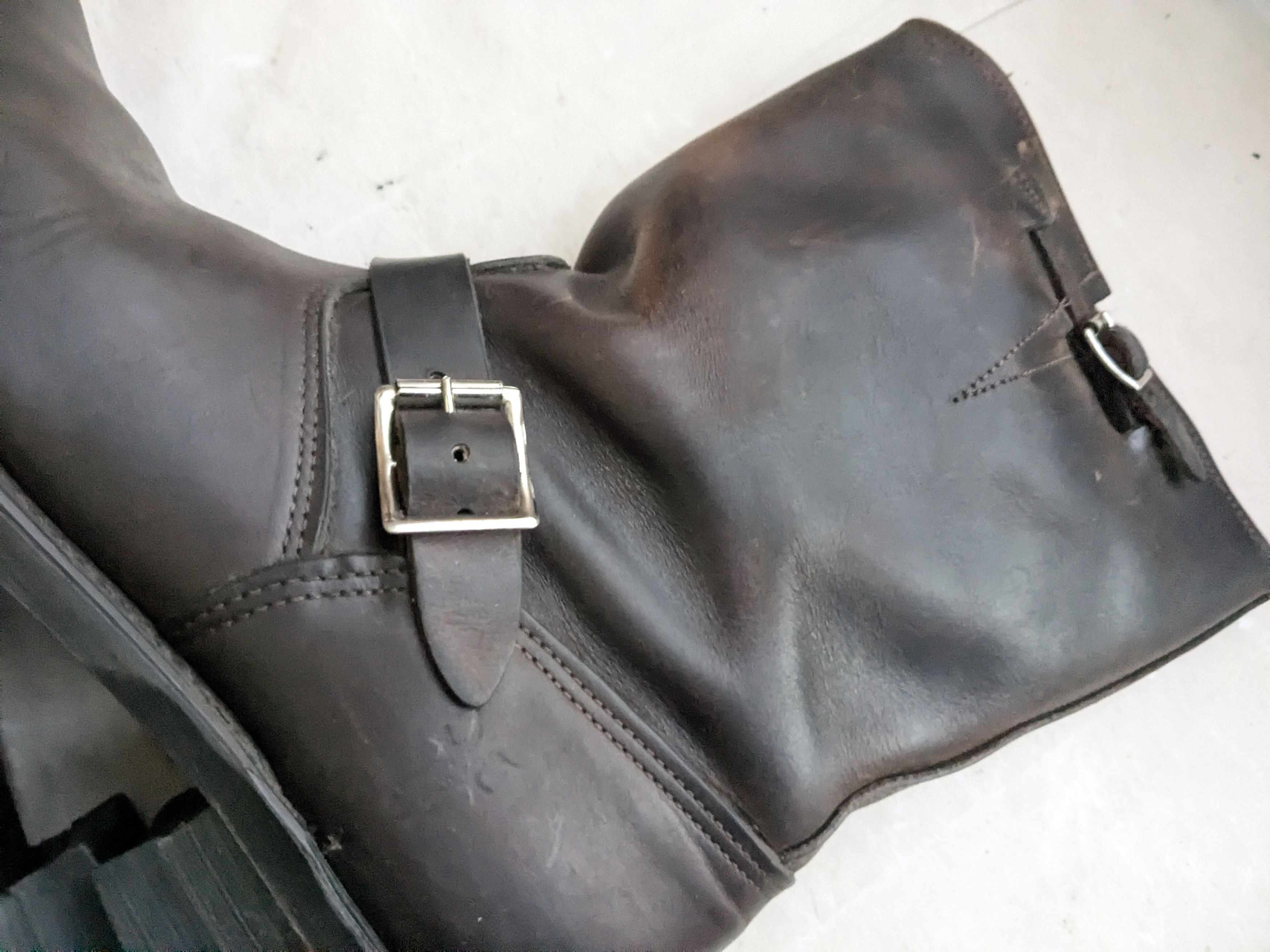 Frye Frye Engineer Boots Brown Leather 13 M Leather Buckle Size US 13 / EU 46 - 10 Thumbnail