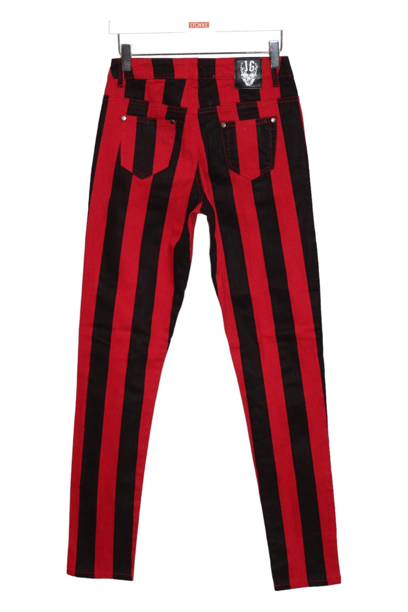 20471120 Jilted Generation Goth/Horror/Steam Punk Skinny StripedJean Size 28" / US 6 / IT 42 - 2 Thumbnail