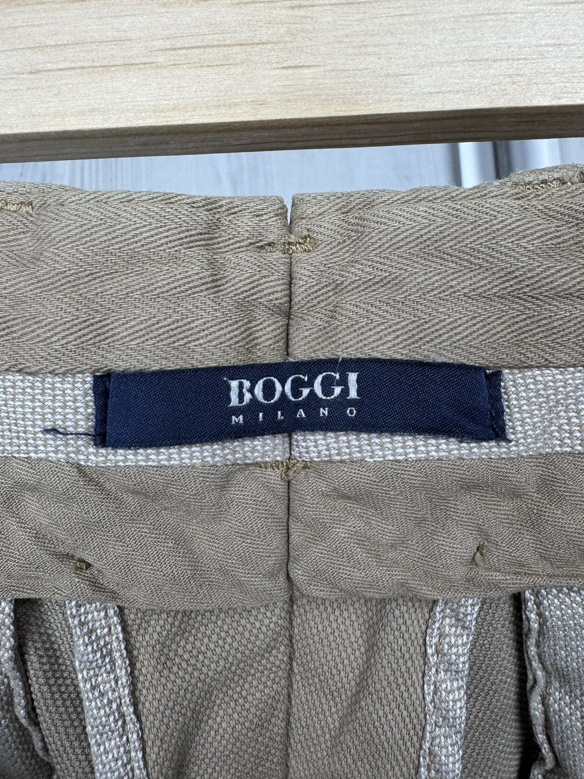 Boggi Boggi Milano beige classic pattern chinos casual pants Size US 34 / EU 50 - 10 Thumbnail