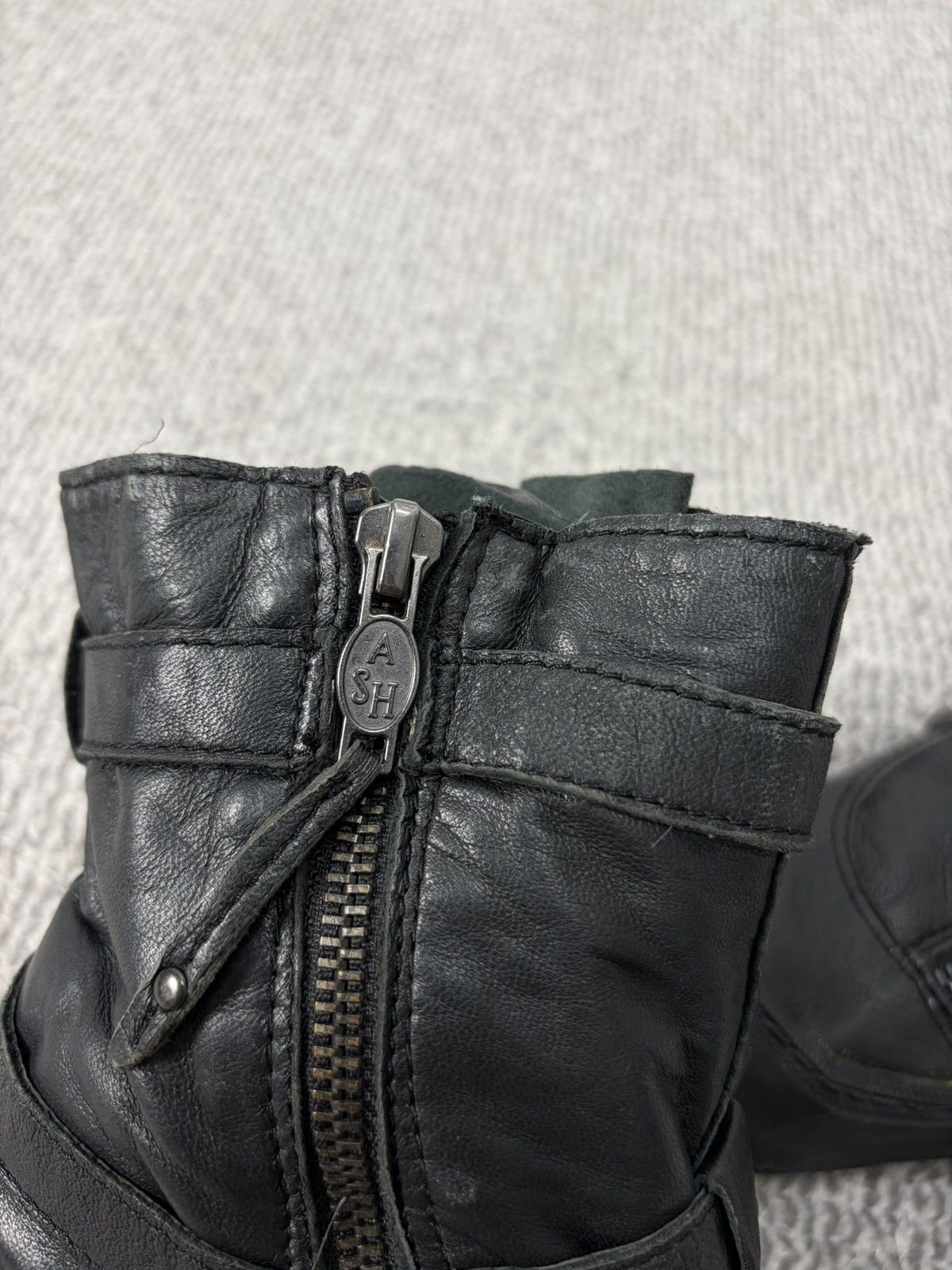 ASH Ash Heels Black Leather Buckled Sneaker Size 37 Size US 7 / IT 37 - 8 Thumbnail