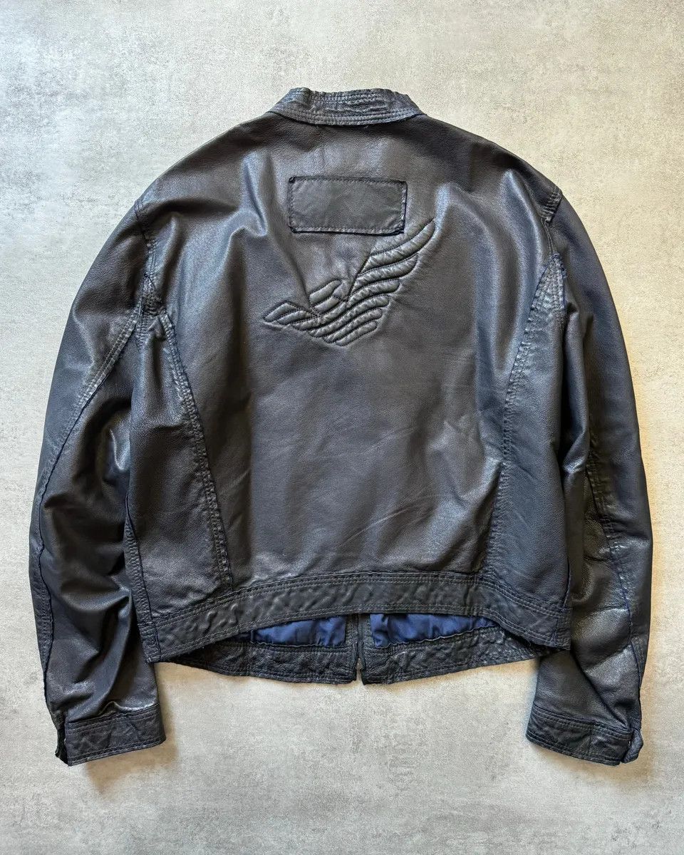 ジャケット・アウター SS2006 EMPORIO ARMANI Leather Jacket Emporio Armani × Vintage SS2006 Emporio Armani Navy Wings