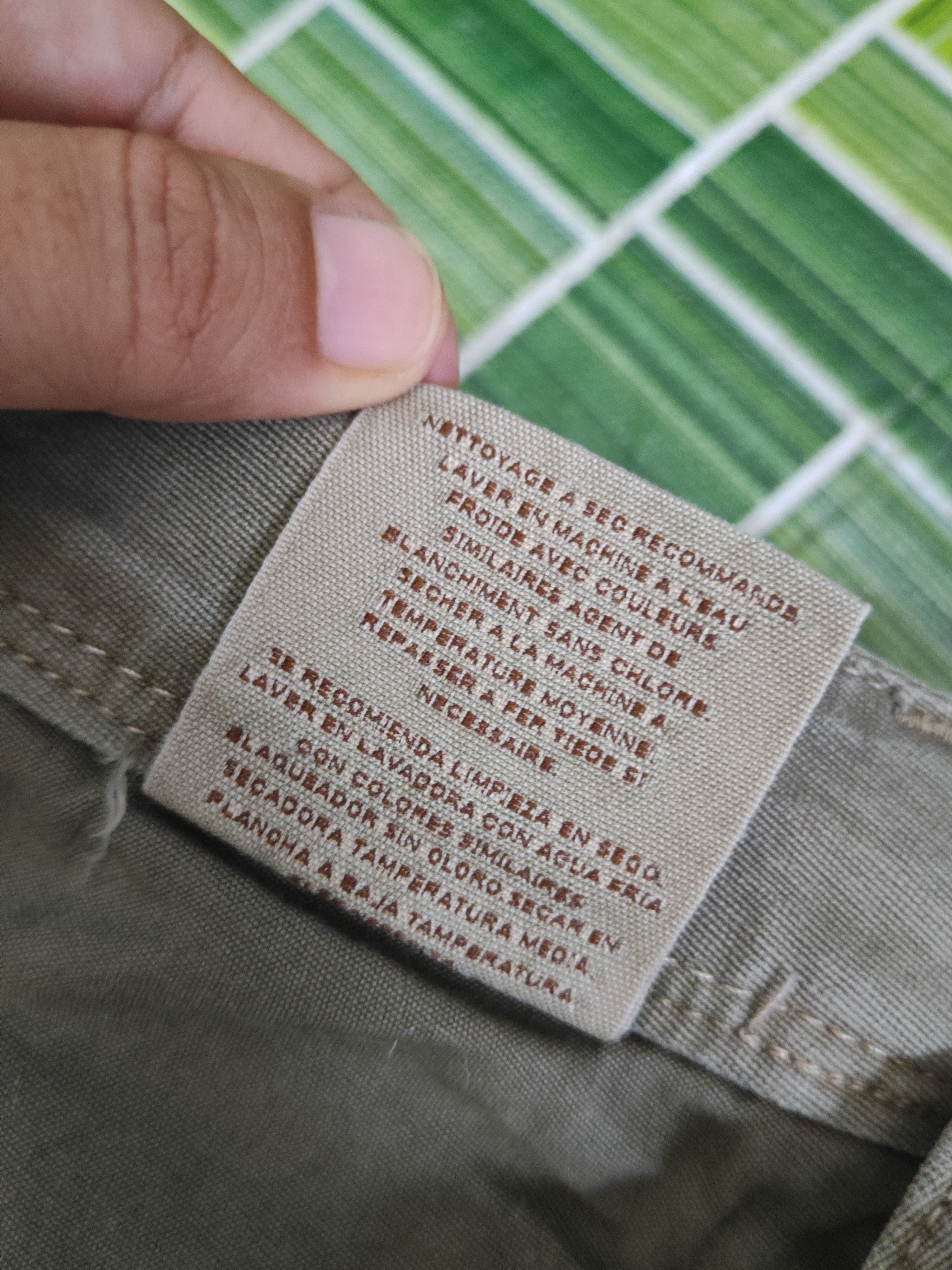 Japanese Brand DL Yanuk Army Green Multipocket Cargo Pants #2171 Size 27" / US 4 / IT 40 - 12 Thumbnail