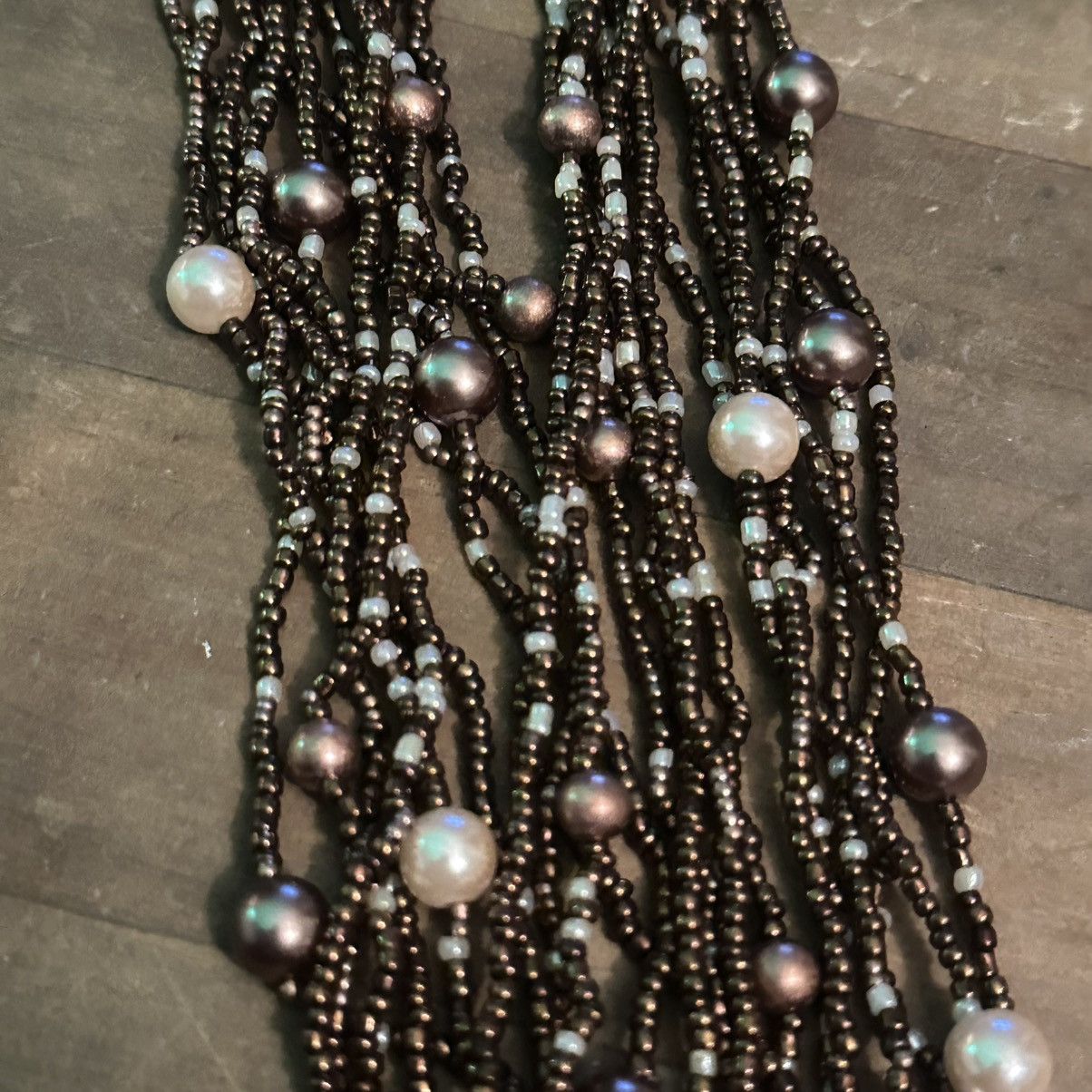 Other Long gathered multi strand bead necklace Size ONE SIZE - 4 Thumbnail