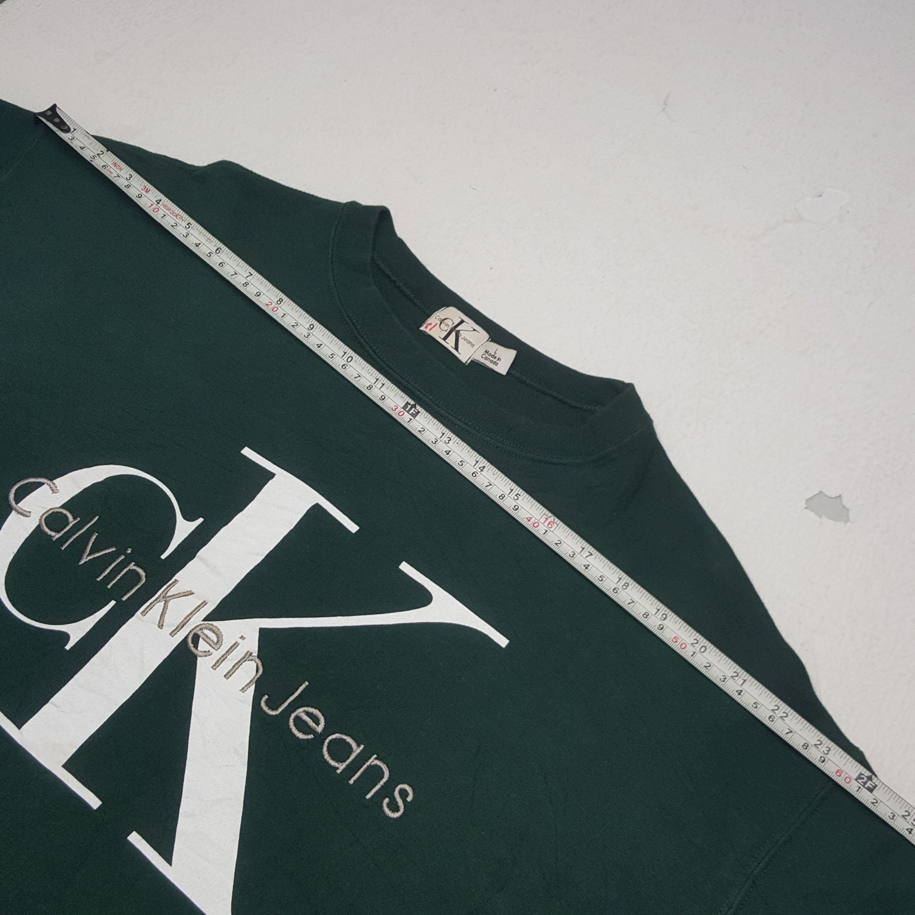 Calvin Klein × Vintage Vintage Calvin Klein Jeans Big Logo Sweatshirt Size US L / EU 52-54 / 3 - 5 Thumbnail