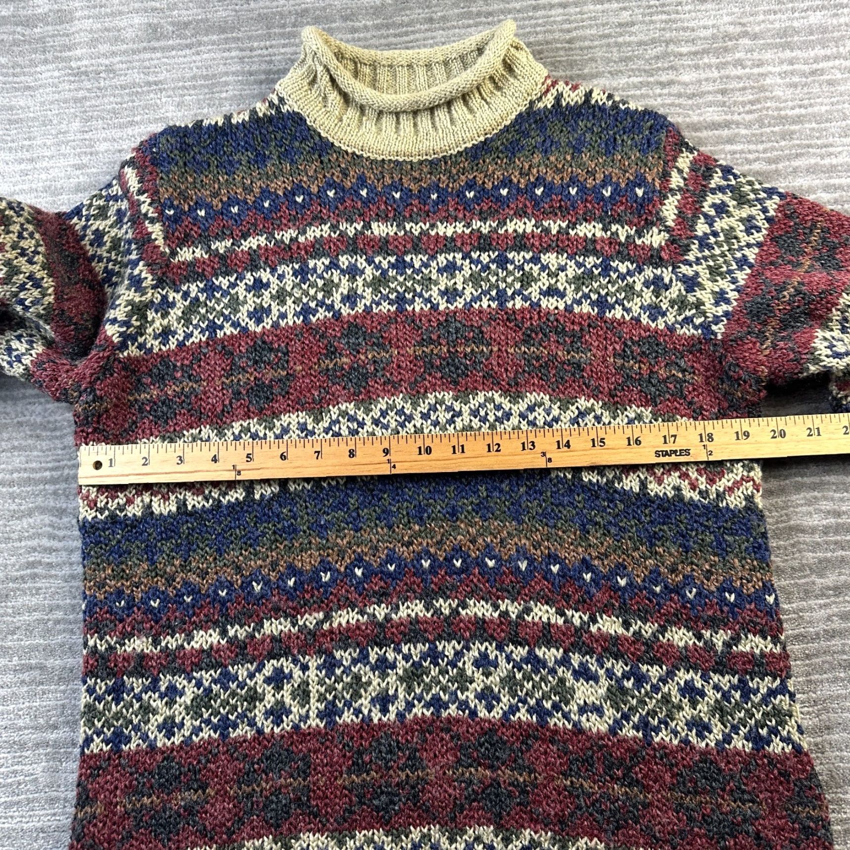 Vintage VINTAGE Carolyn Taylor Sweater Womens Small Fair Isle Nordic Knit Roll Neck Size S / US 4 / IT 40 - 7 Thumbnail