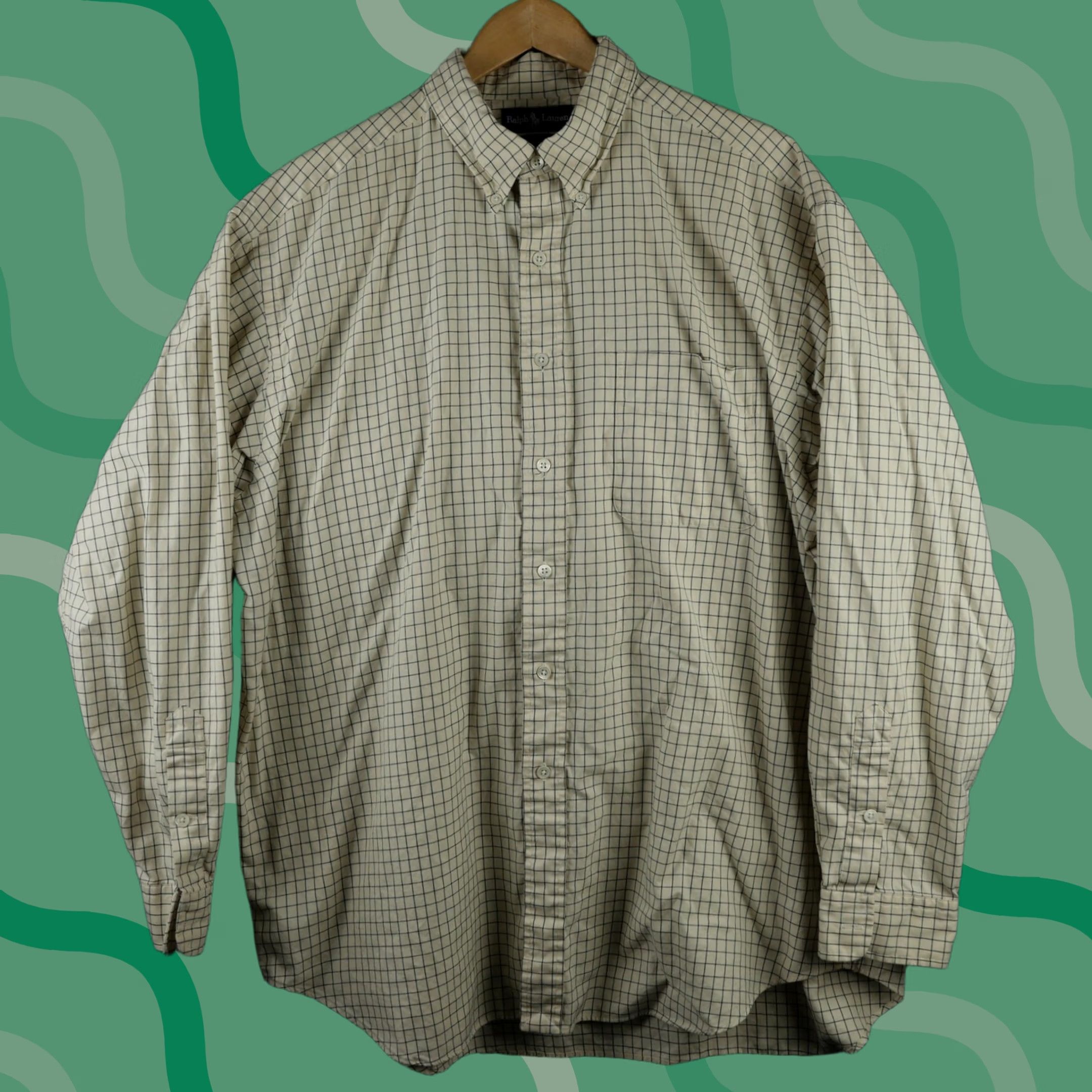 Ralph Lauren Ralph Lauren Shirt Mens XL Yellow Check Button Down Long Sleeve Blake Cotton Size US XL / EU 56 / 4 - 1 Thumbnail