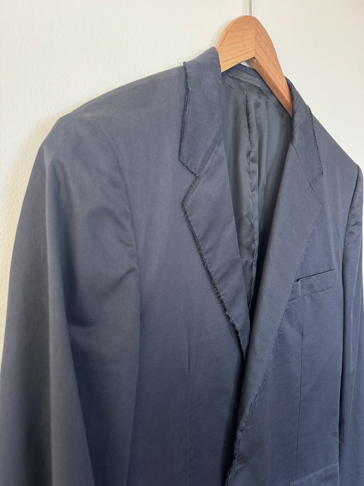 Lanvin Lanvin Blazer Jacket Raw Edge Navy Sz 52 Size 52R - 3 Thumbnail
