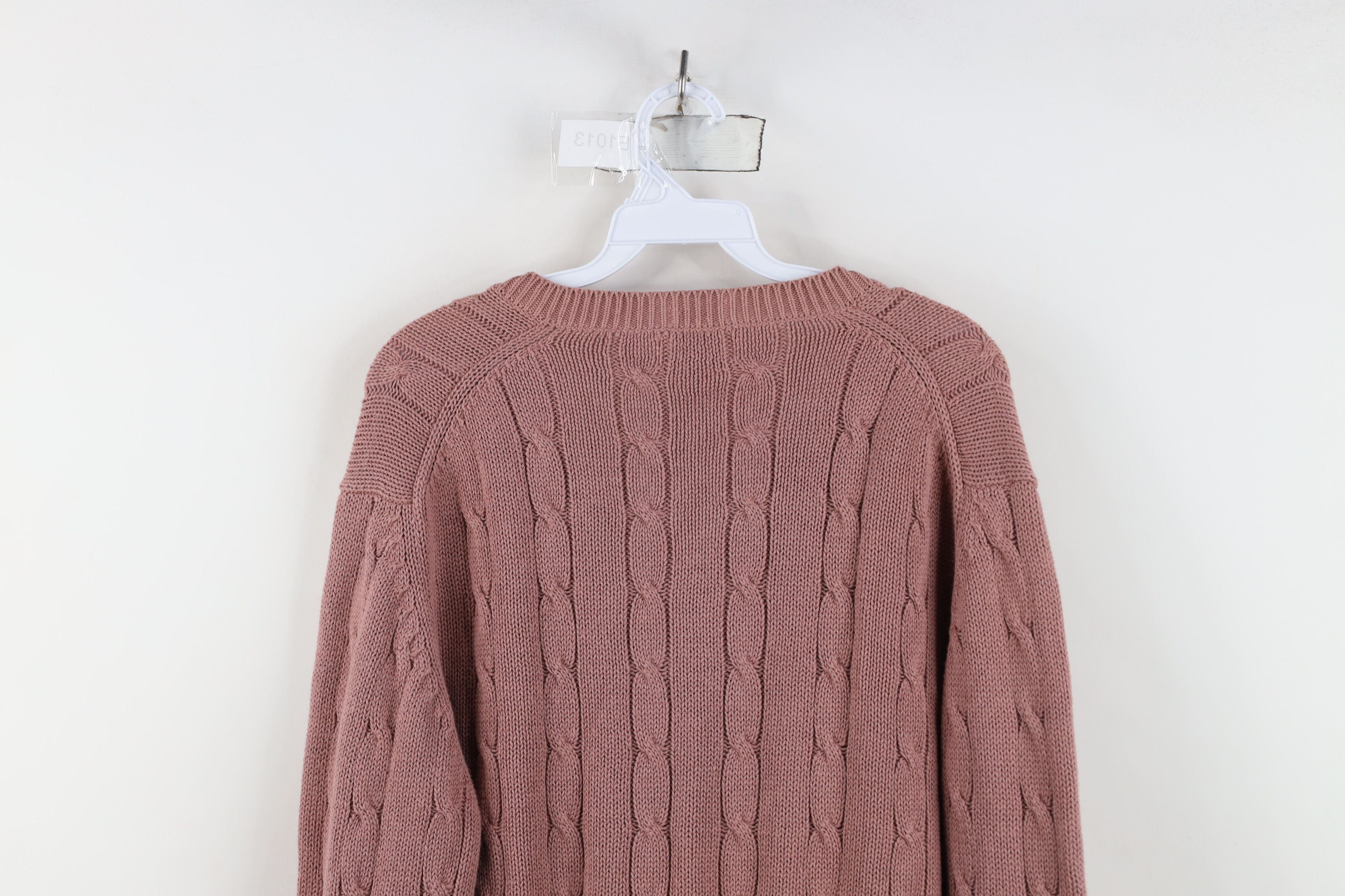Vintage Vintage 80s 90s Dapper Cable Ribbed Knit V-Neck Sweater Size US L / EU 52-54 / 3 - 8 Thumbnail