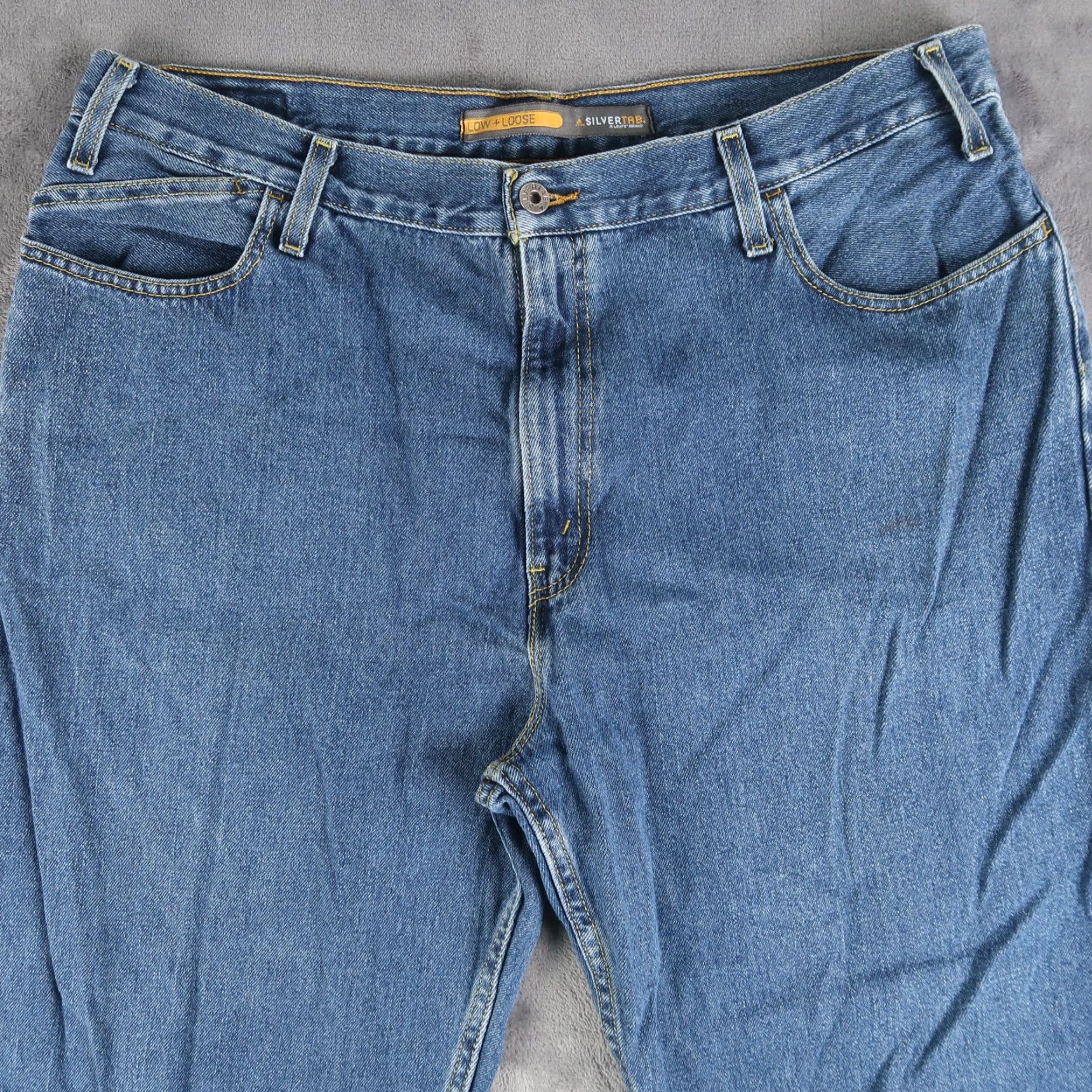 Levi's VINTAGE Levi's Silvertab Jeans Denim 38x30 (37x28.5) Blue Low Loose Fit Baggy Mens Size US 38 / EU 54 - 3 Thumbnail