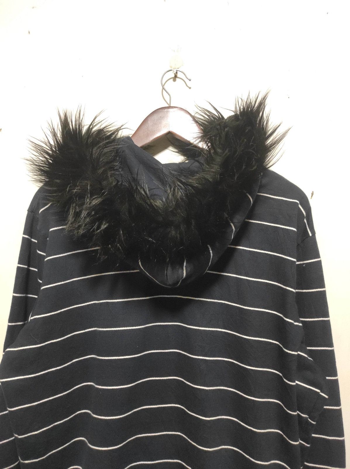 Japanese Brand X'tyle Stripe zip fur hoodie LGB style Size US XL / EU 56 / 4 - 10 Thumbnail