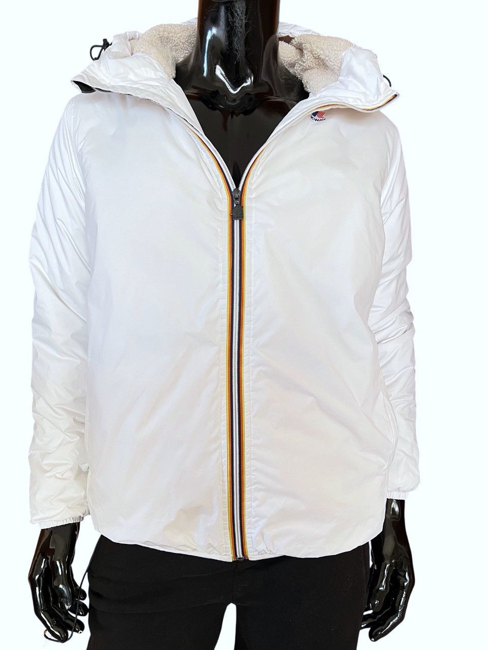 K way white jacket hot sale