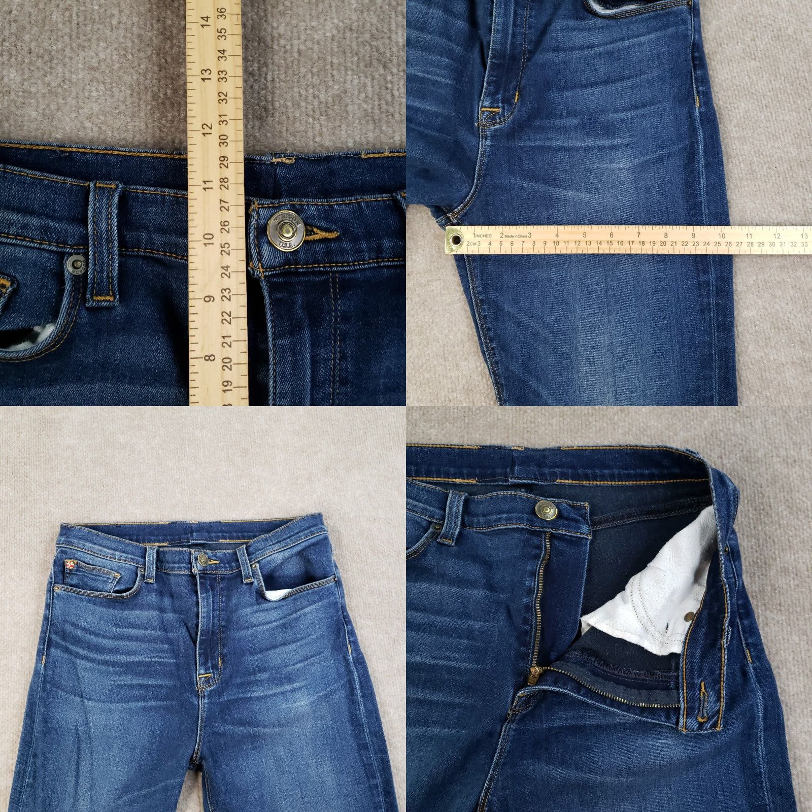 Hudson Hudson Jeans Womens Jeans 30x28 Blue Denim Skinny Stretch High Rise Size 30" / US 8 / IT 44 - 8 Thumbnail