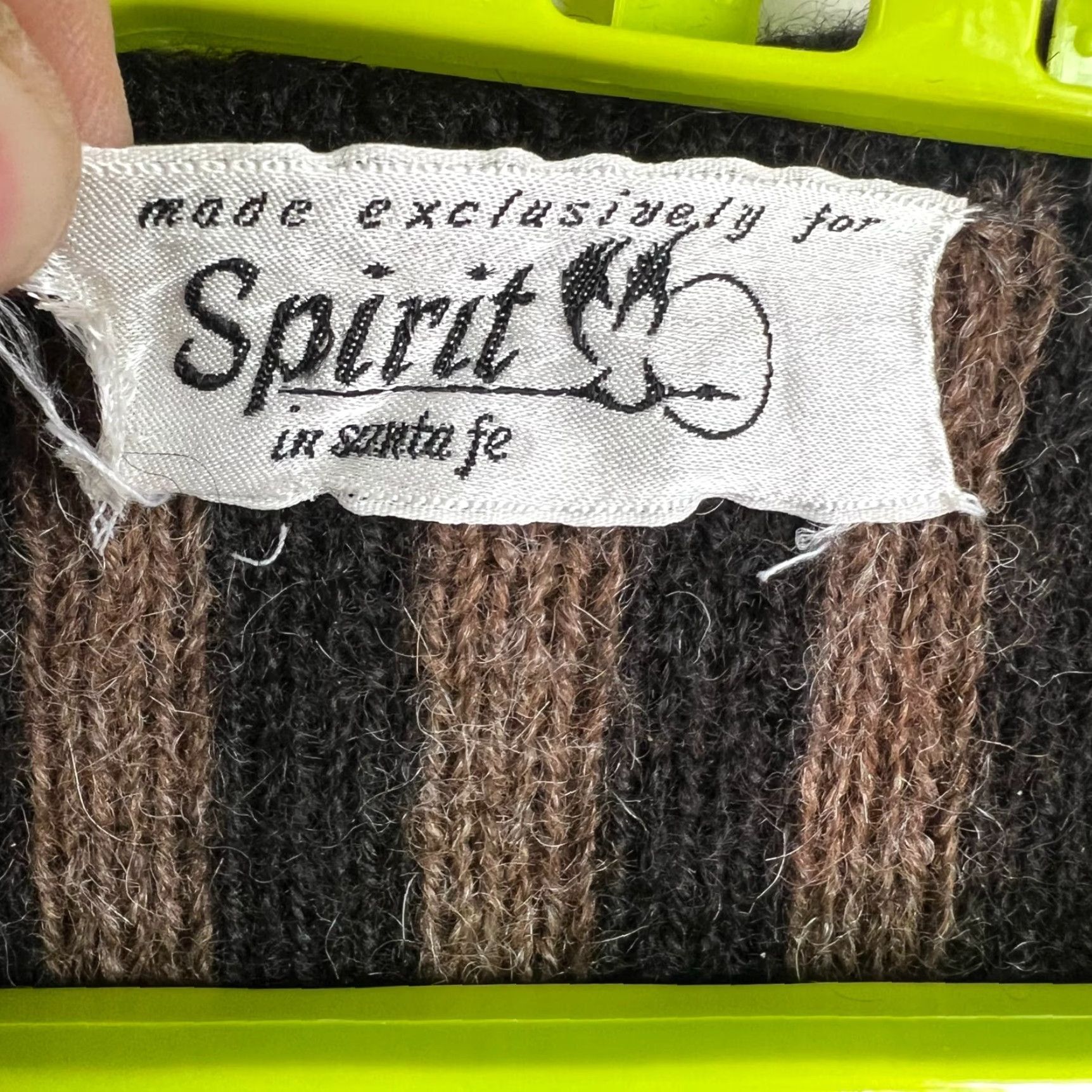 ESPIRIT VINTAGE Spirit in Santa Fe Sweater Unisex Adults M Long Sleeve Brown Alpaca Knitted Pullover Winter 100% Heavyweight Size M / US 6-8 / IT 42-44 - 3 Thumbnail