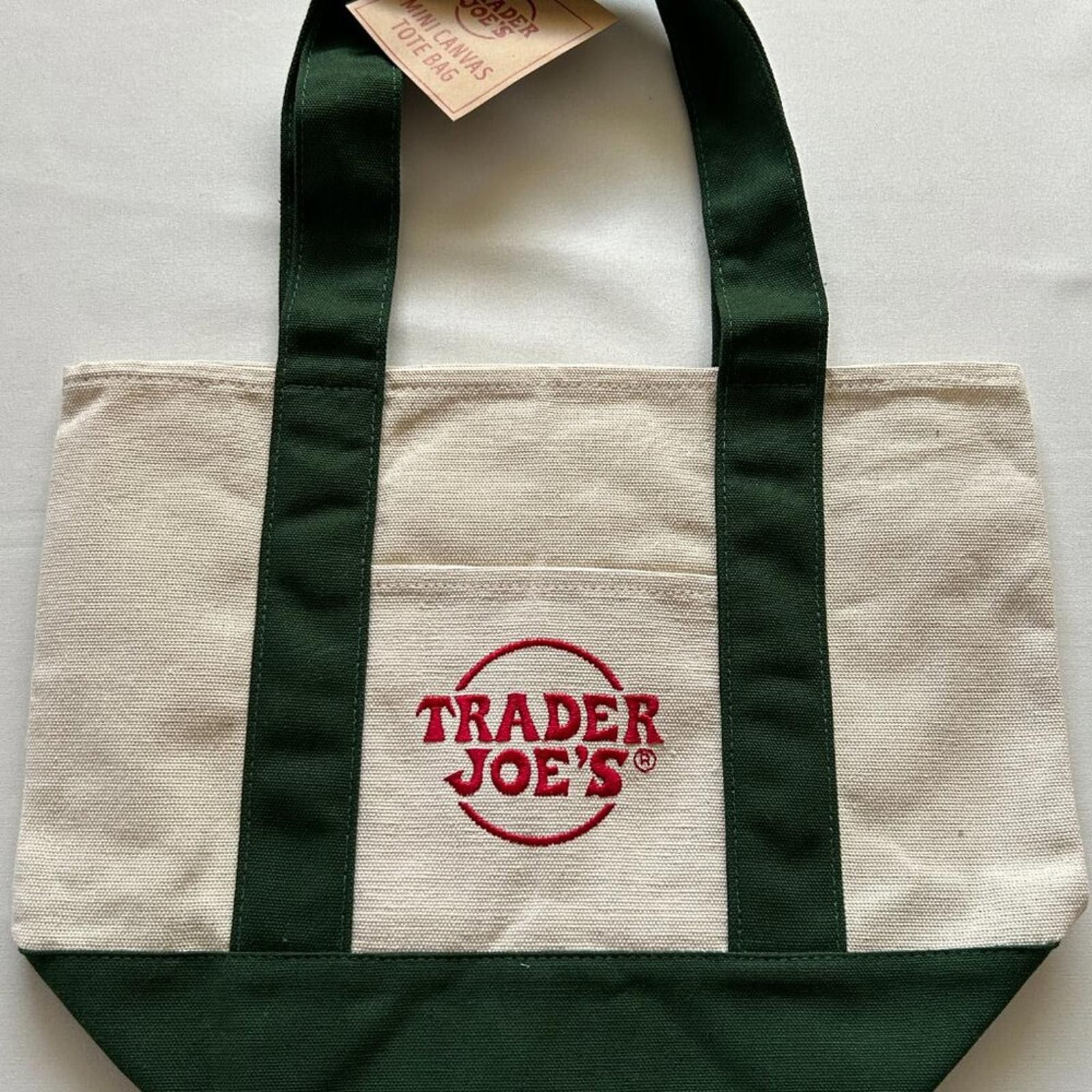 Other Trader Joe's Green Mini Canvas Tote Bag Size ONE SIZE - 3 Thumbnail
